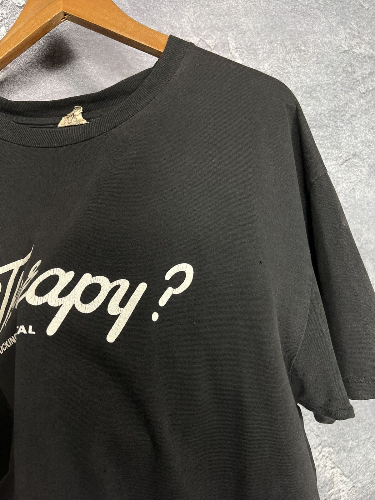 Band Tees 90's Therapy ? Irony Heavy Fucking Metal Tee Faded Size US XL / EU 56 / 4 - 12 Thumbnail