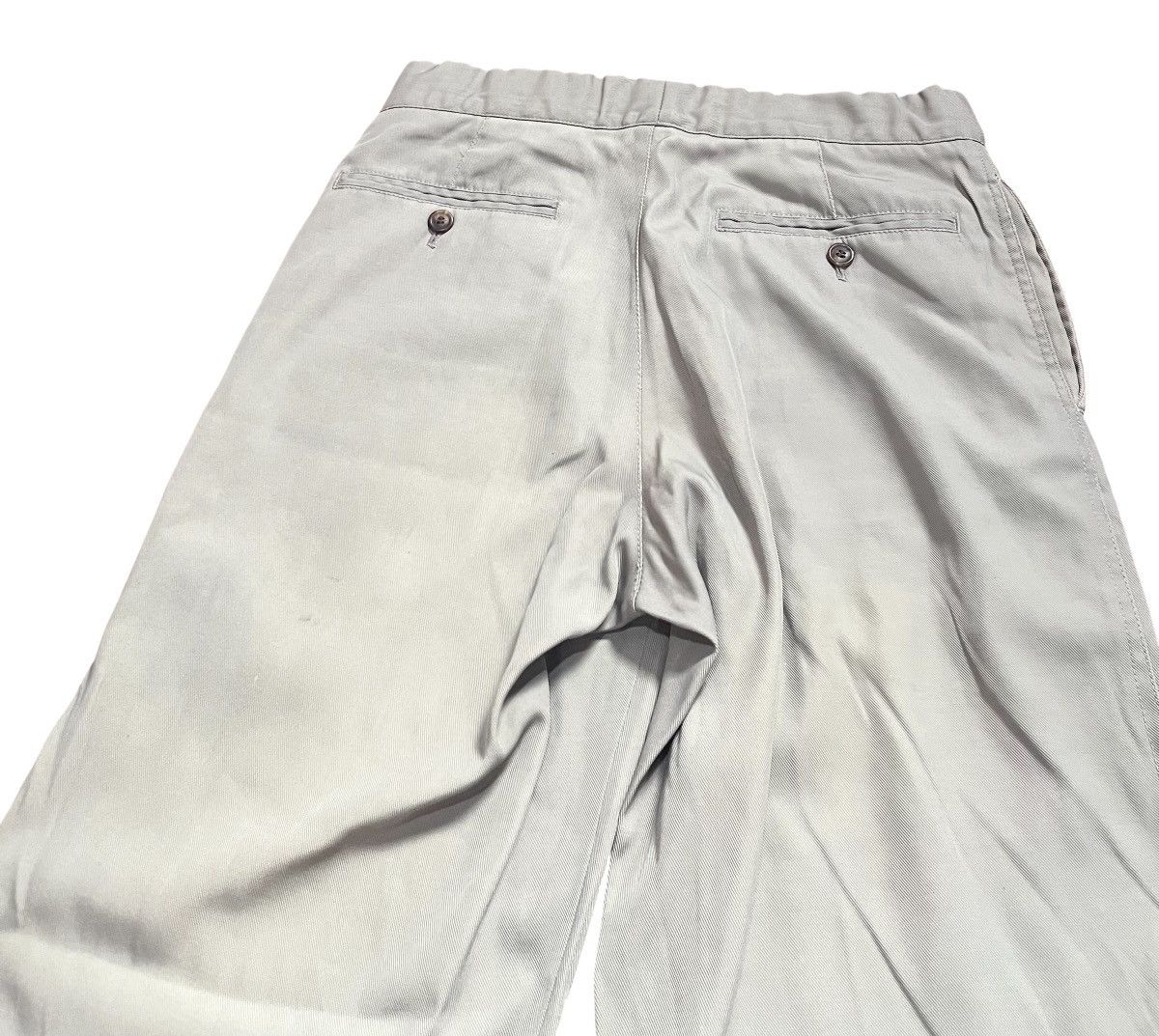 Issey Miyake TAX FREE 🇺🇸 issey miyake men belted cream straight trousers Size US 29 - 4 Thumbnail