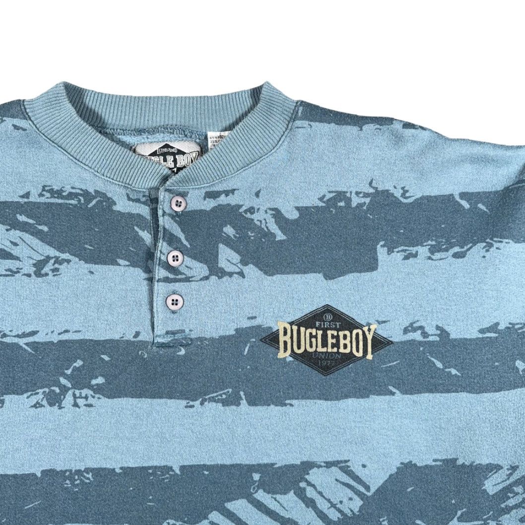 Bugle Boy VINTAGE Bugle Boy Sweater Mens Pullover Knit Striped Blue 90s layout 25x24 Chest Size US M / EU 48-50 / 2 - 2 Thumbnail