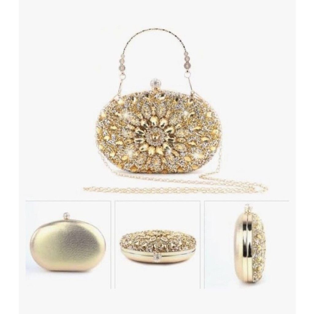 Other RAMLA Crystal Clutch Purse Jeweled Purses Rhinestone Size ONE SIZE - 5 Thumbnail