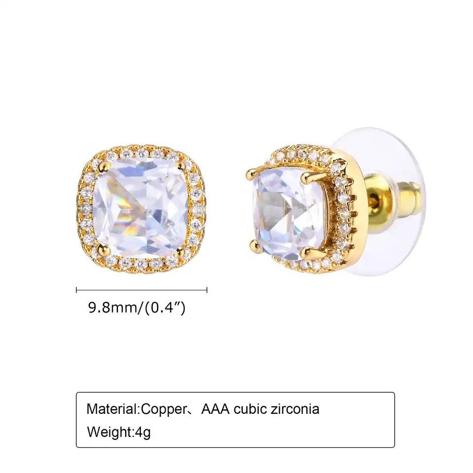 Other Bling CZ Stone Stud Earrings Size ONE SIZE - 2 Thumbnail