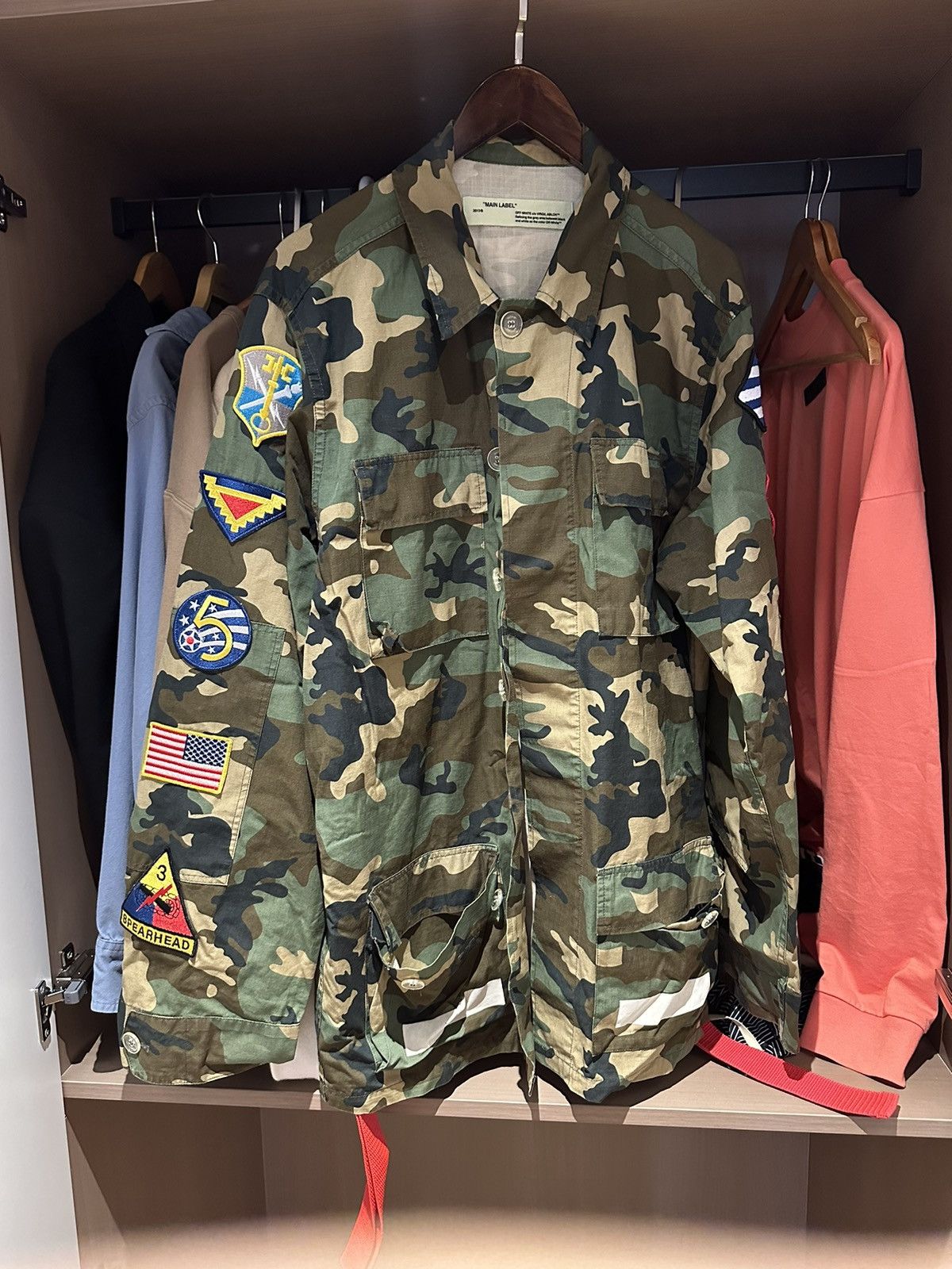image of Off White Camo Jacket, Men's (Size Large)