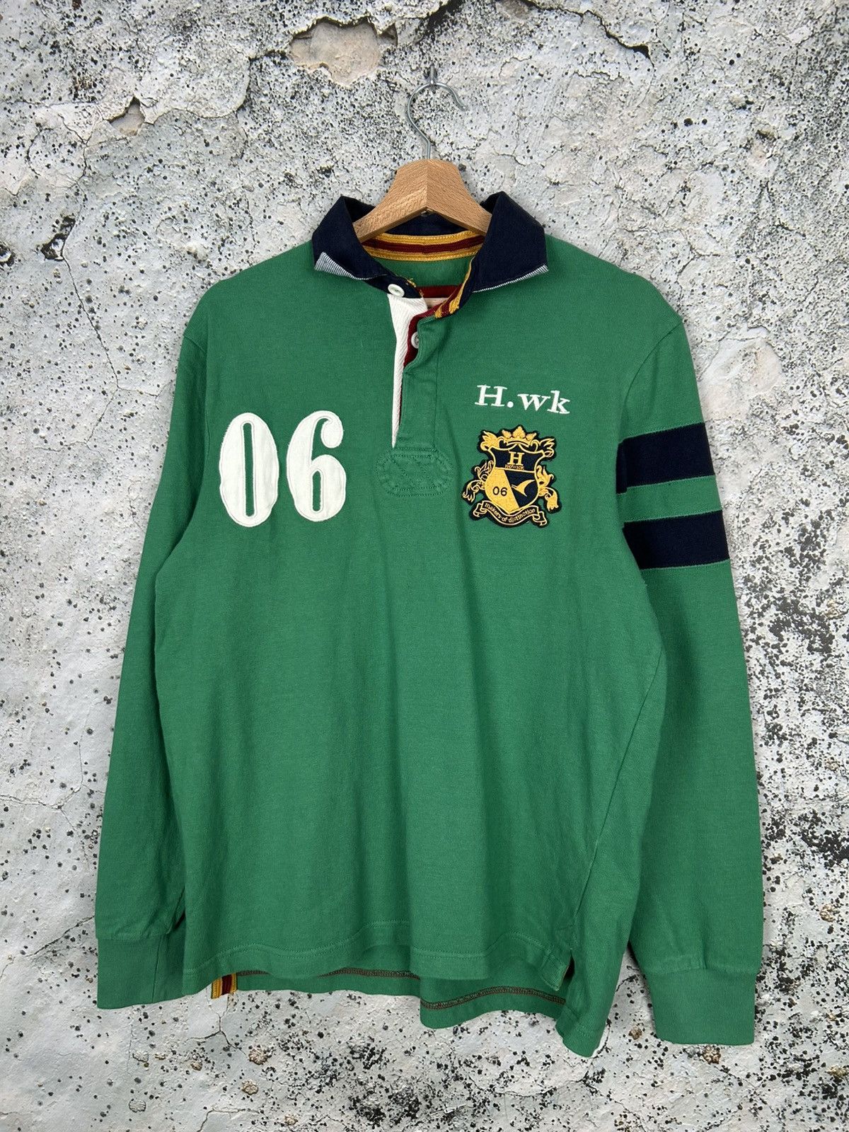 Vintage Vintage Rugby Polo Green University Streetwear 90s Size US M / EU 48-50 / 2 - 1 Thumbnail