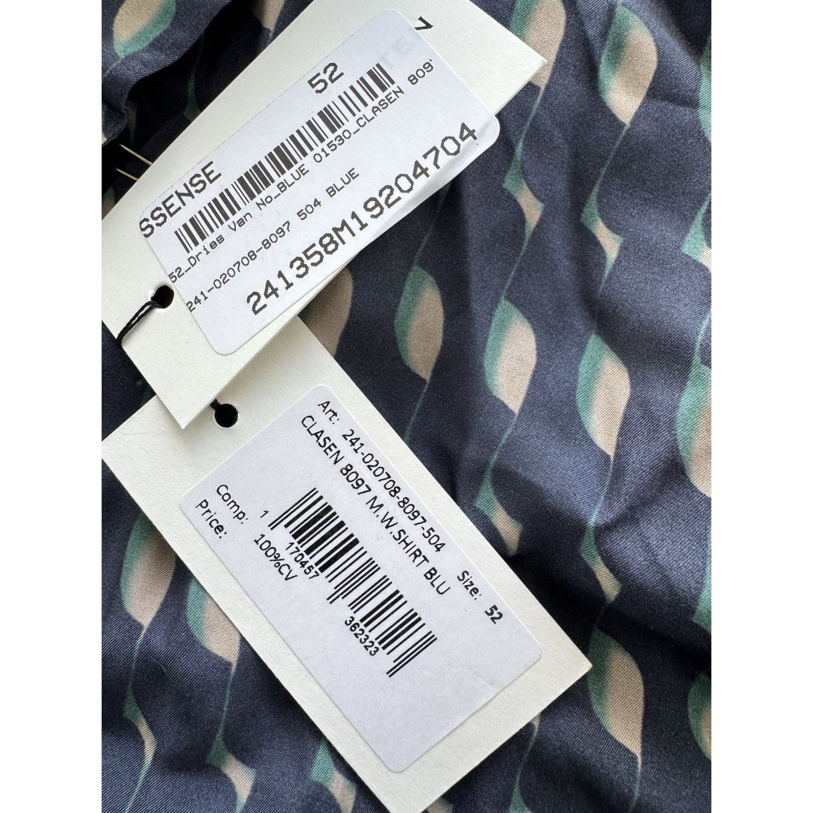Dries Van Noten Dries Van Noten Blue Graphic Shirt Size 52 NWT Size US L / EU 52-54 / 3 - 4 Thumbnail