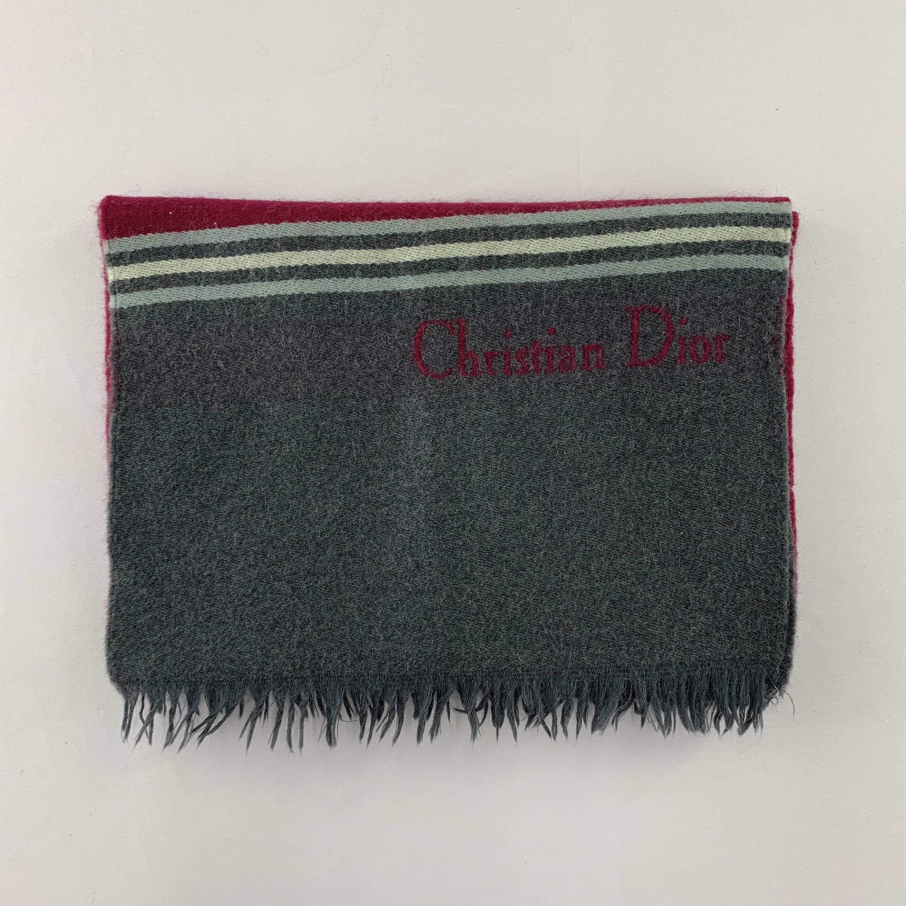Christian Dior Monsieur 90s Christian Dior Scarf Wool Muffler Neck Wrap BL4204 Size ONE SIZE - 4 Thumbnail