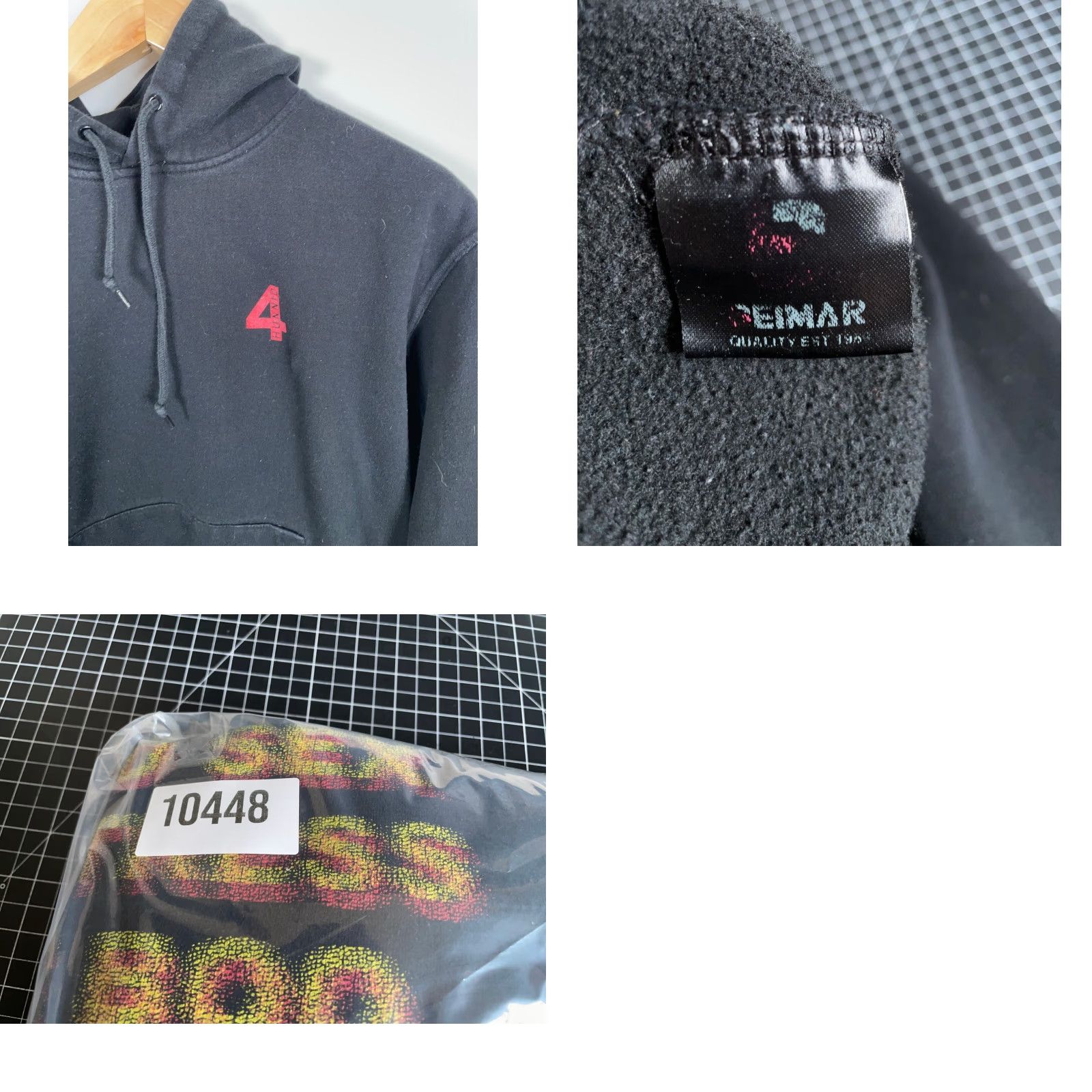 Vintage 4Hunnid Hoodie Men's Medium Black Graphic Print Crew Neck Pullover Sweatshirt Hip Hop Retro Heavyweight Pockets Size US M / EU 48-50 / 2 - 9 Thumbnail