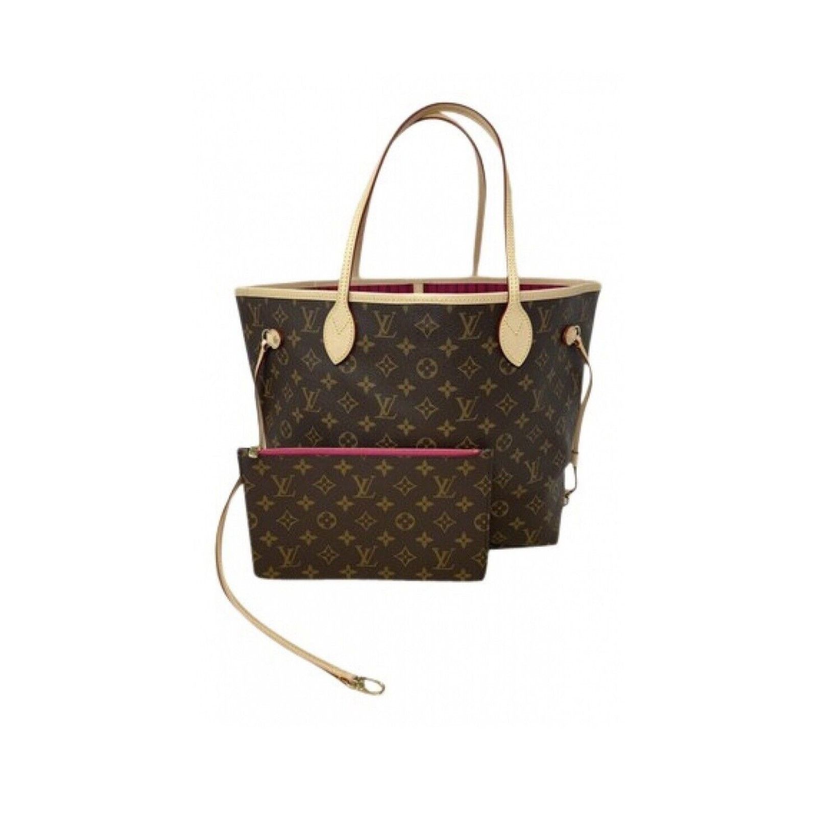 Louis Vuitton LOUIS VUITTON NEVERFULL MM MONOGRAM PIVOINE PINK TOTE BAG Size ONE SIZE - 2 Thumbnail