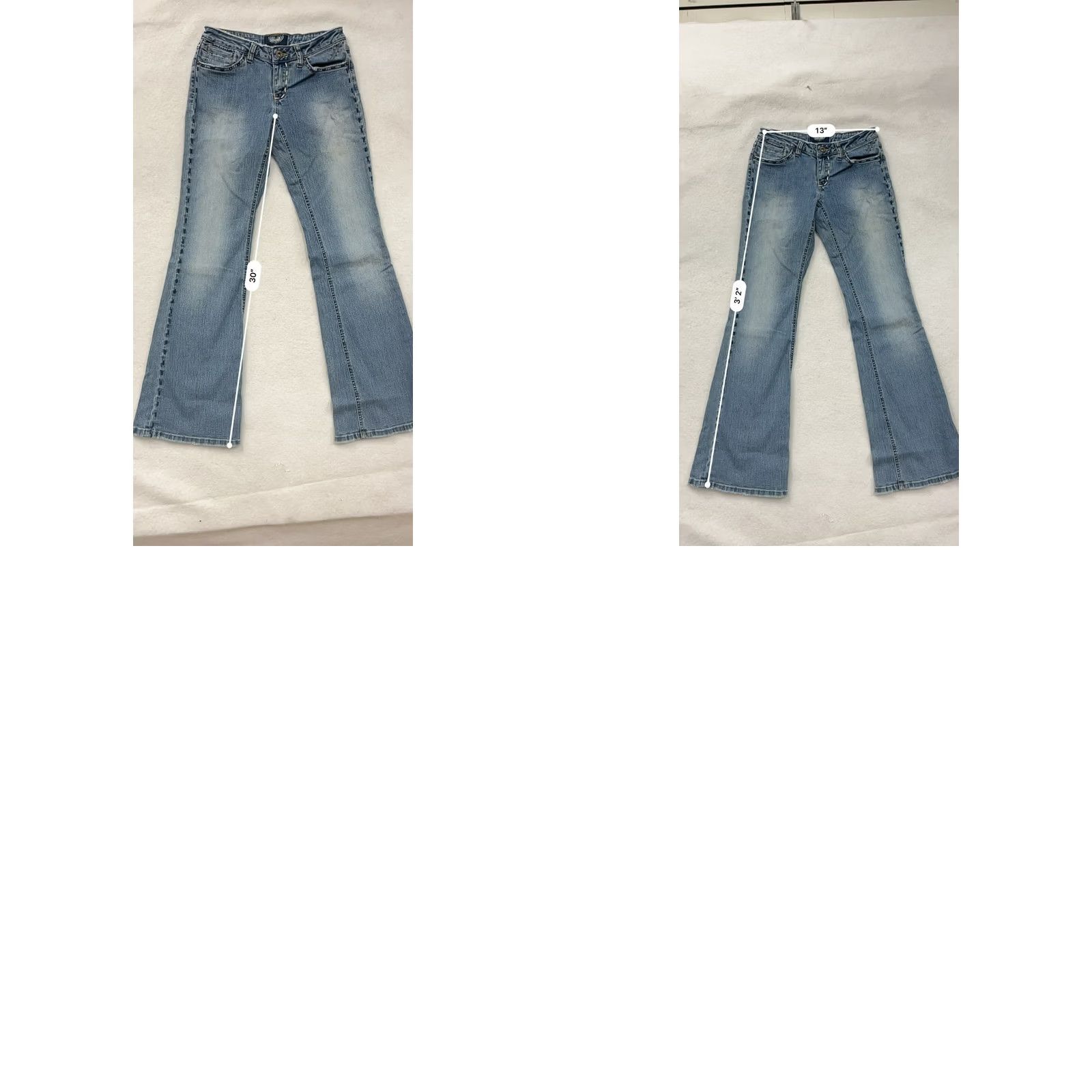 Vintage VINTAGE Angels Women's Jeans Flared Blue Size 5 Pockets 1990s Homes Size 27" / US 4 / IT 40 - 8 Thumbnail