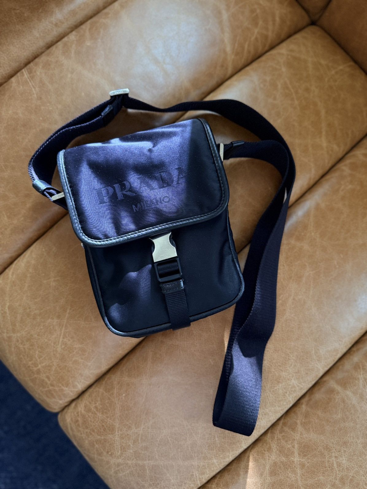 Prada Black Nylon Crossbody Bag Size ONE SIZE - 2 Thumbnail