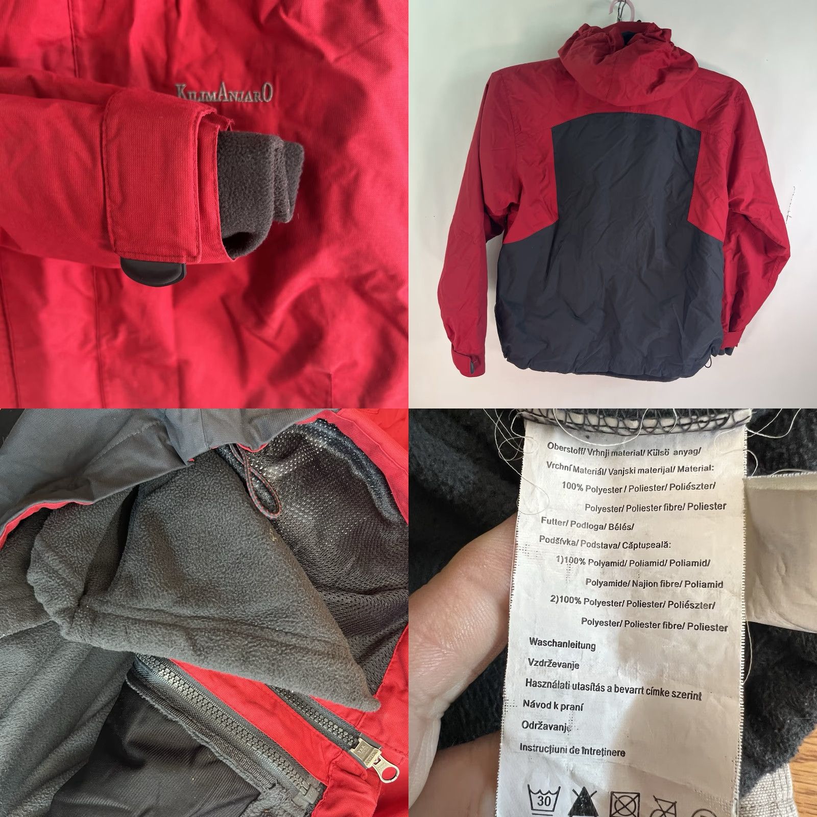 Vintage Kilimanjaro Hooded/Liner Removable Parka Jacket Mens XL Red/Gray Jacket Size US XL / EU 56 / 4 - 8 Thumbnail