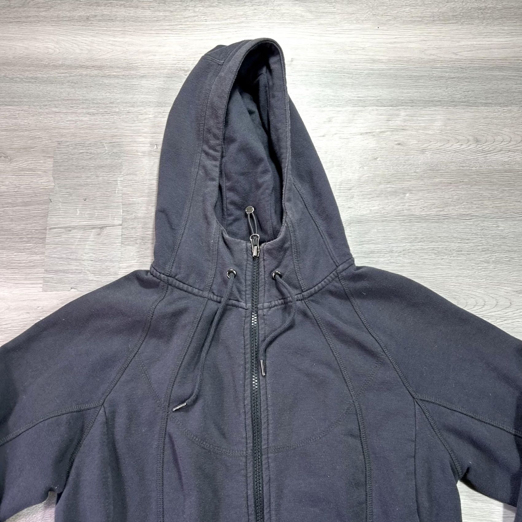 Athleta Athleta Hoodie Womens Small Black Full Zip Fleece Pocketed Raglan Thumbholes Size S / US 4 / IT 40 - 5 Thumbnail