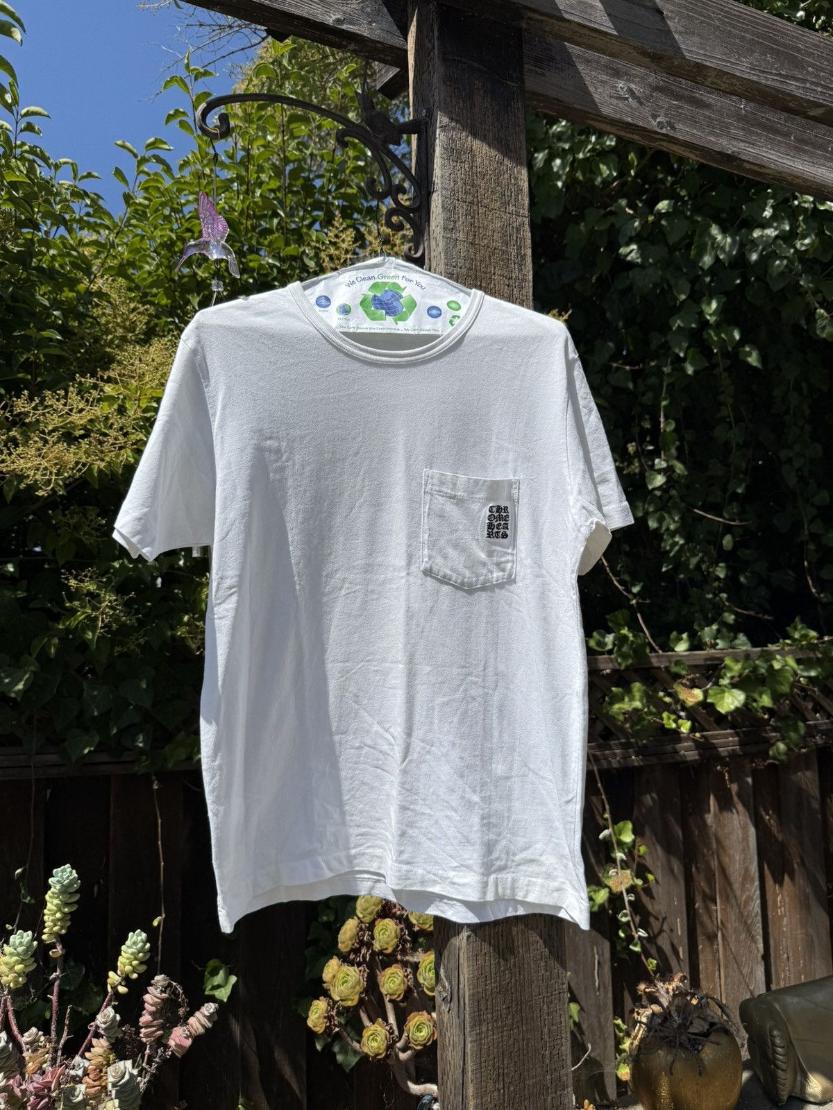 Chrome Hearts White Embroidered Cut & Sew T-shirt