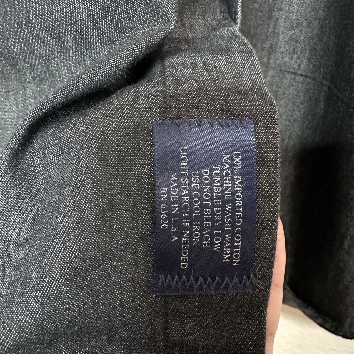 Burberry Burberry Black Denim Button Down Shirt Size US L / EU 52-54 / 3 - 2 Thumbnail