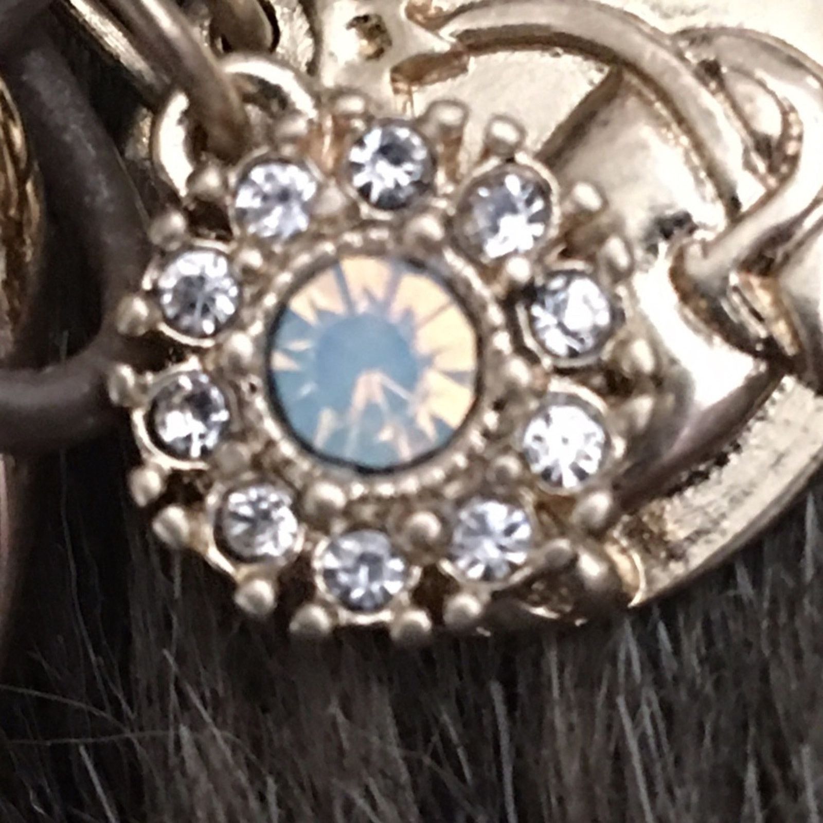 Jewelry Gold tone lion courage opal rhinestone bracelet Size ONE SIZE - 7 Thumbnail