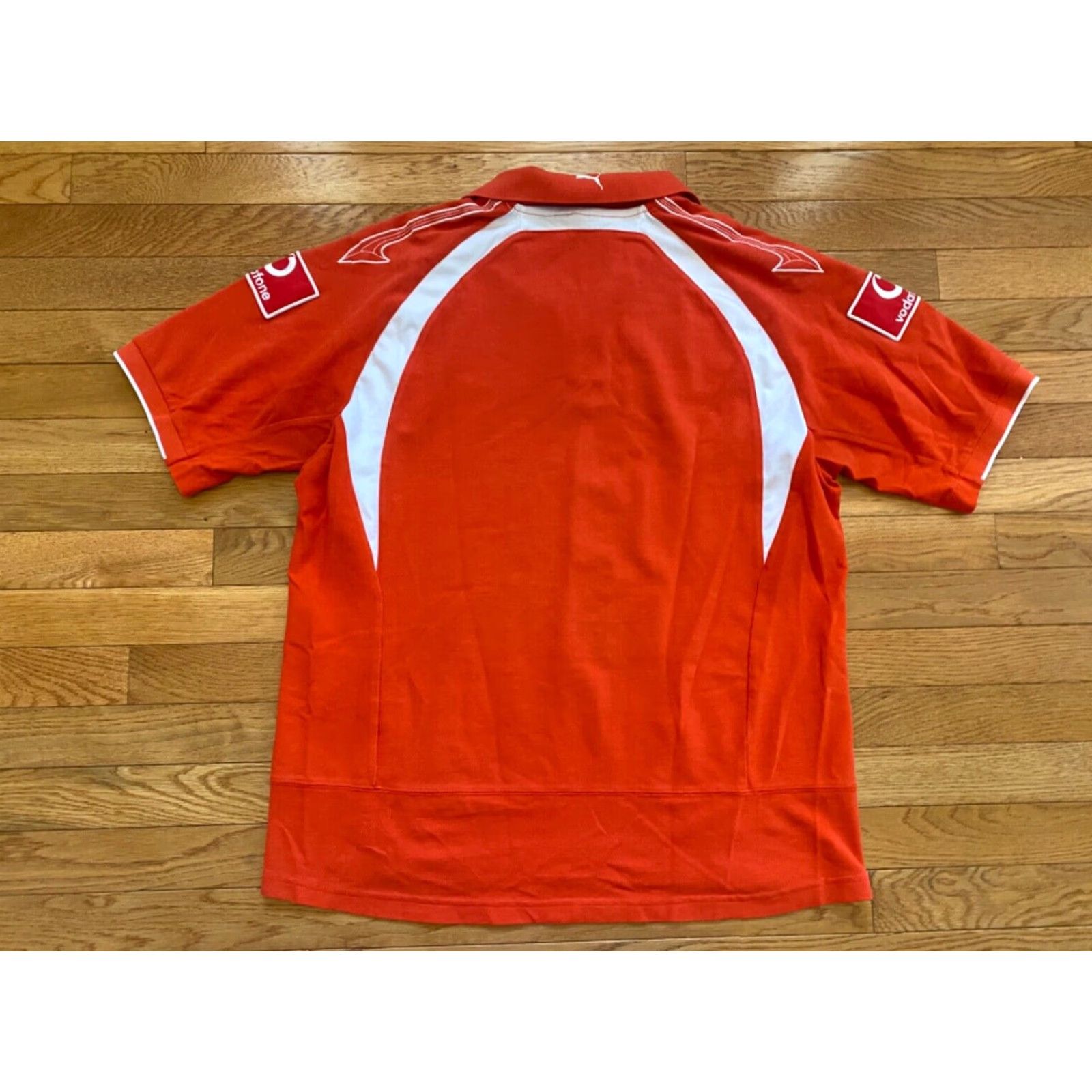 Puma VINTAGE PUMA Polo Shirt Mens XL Red 100% Cotton Geometric Logo Button Short Sleeve Fomula 1 Size US XL / EU 56 / 4 - 2 Thumbnail
