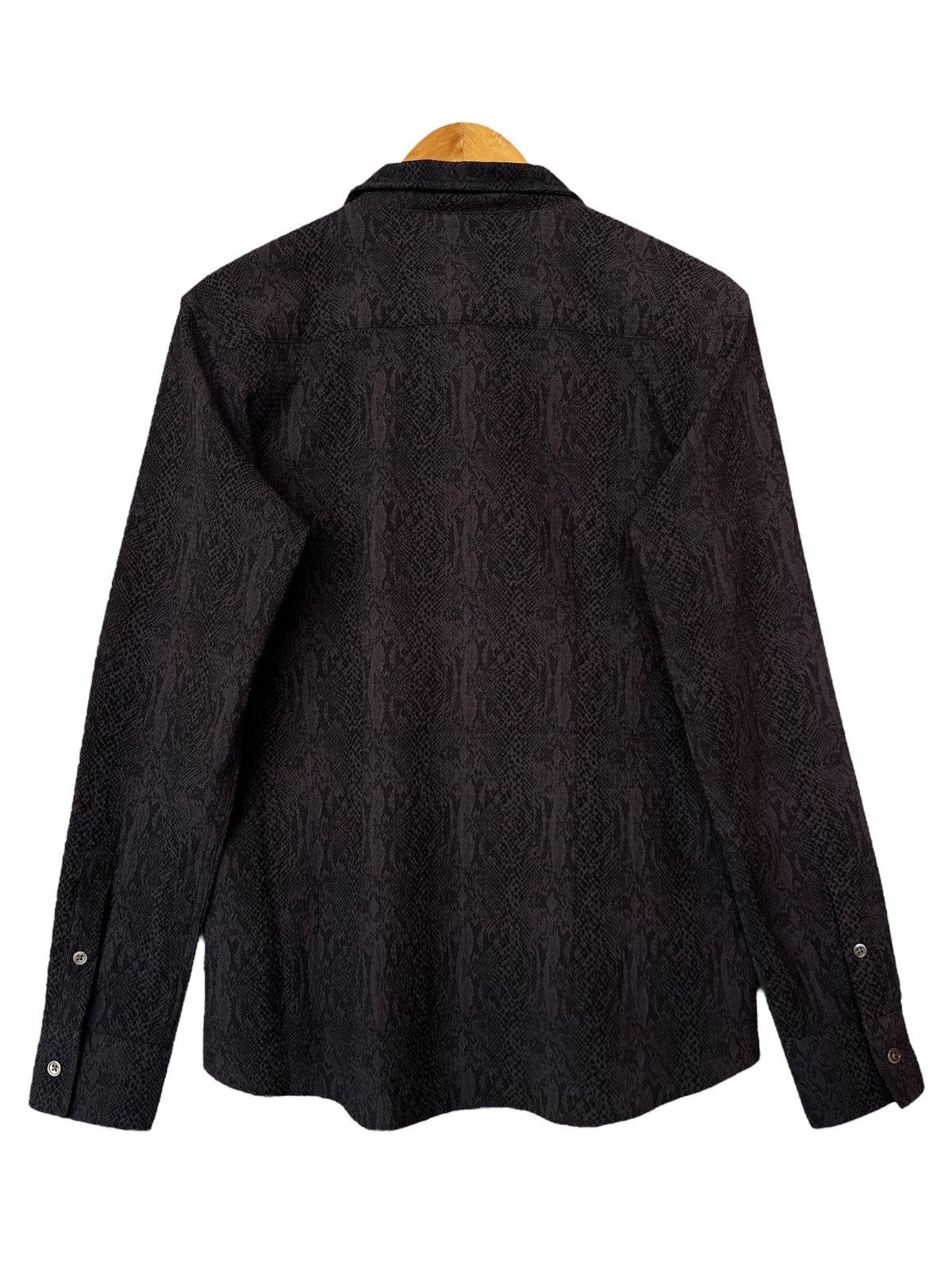 Tornado Mart Tornado Mart Japan Snake Button Up Black Light Brown Shirt Size US M / EU 48-50 / 2 - 2 Thumbnail