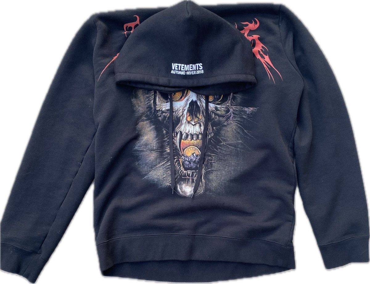 Vetements misplaced clearance skull hoodie