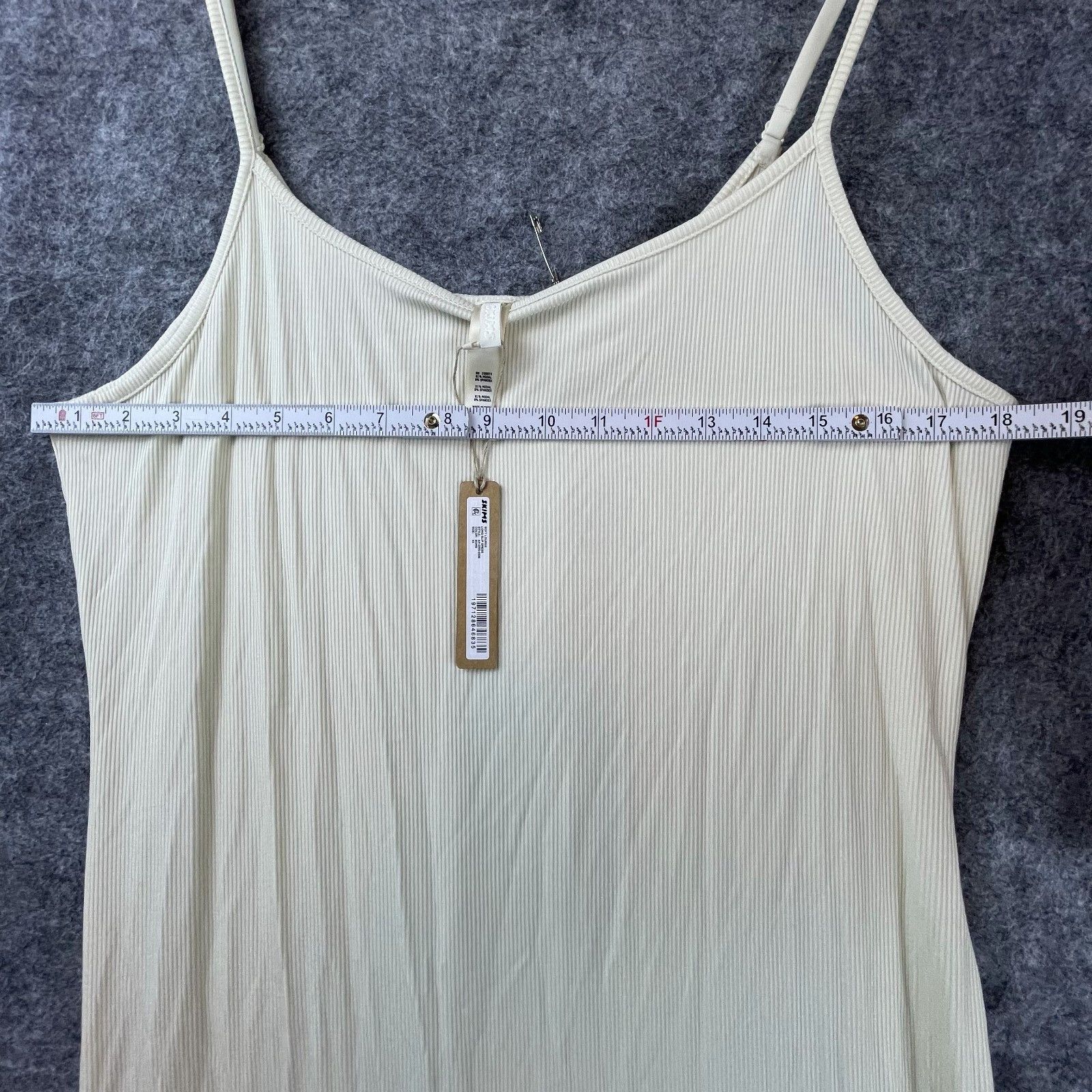 SKIMS Skims Soft Lounge Slip Mini Dress Women 4X White Ribbed Size 42" / US 20 - 6 Thumbnail