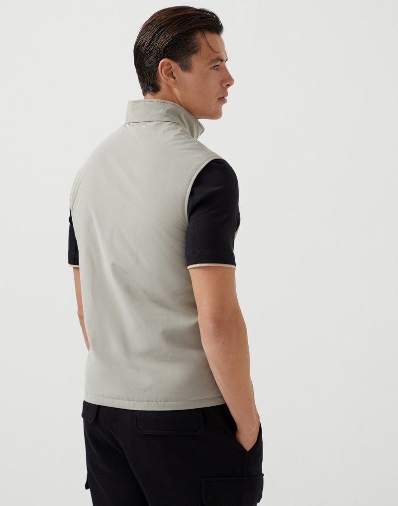 Brunello Cucinelli o1la1rc1a0326 Water-Resistant Microfiber Vest in Grey Size US S / EU 44-46 / 1 - 2 Thumbnail