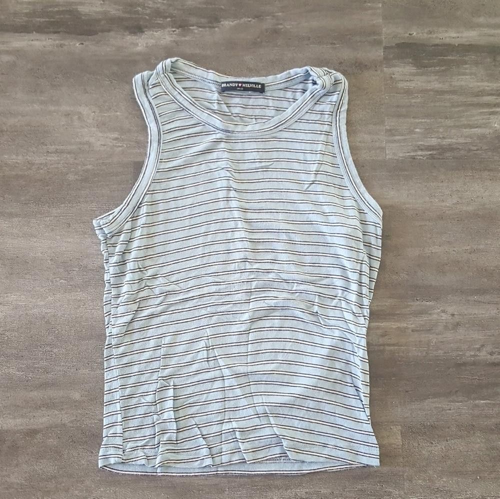 Designer Blue Sky Striped Melville Tank Size ONE SIZE - 1 Thumbnail