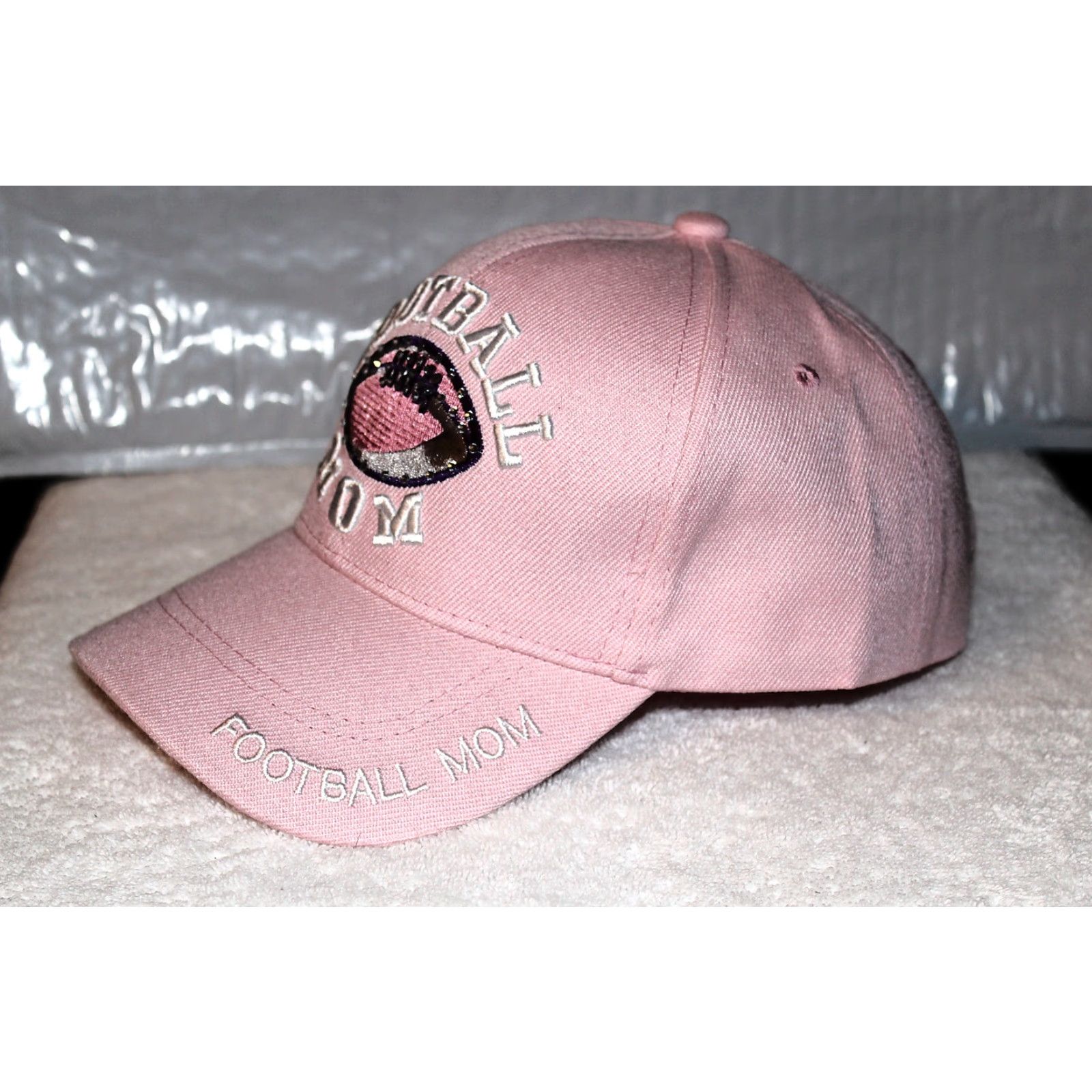 Vintage VINTAGE CALI FOOTBALL MOM BASEBALL CAP - Adjustable - Pink - Women's Sports Hat Size ONE SIZE - 2 Thumbnail