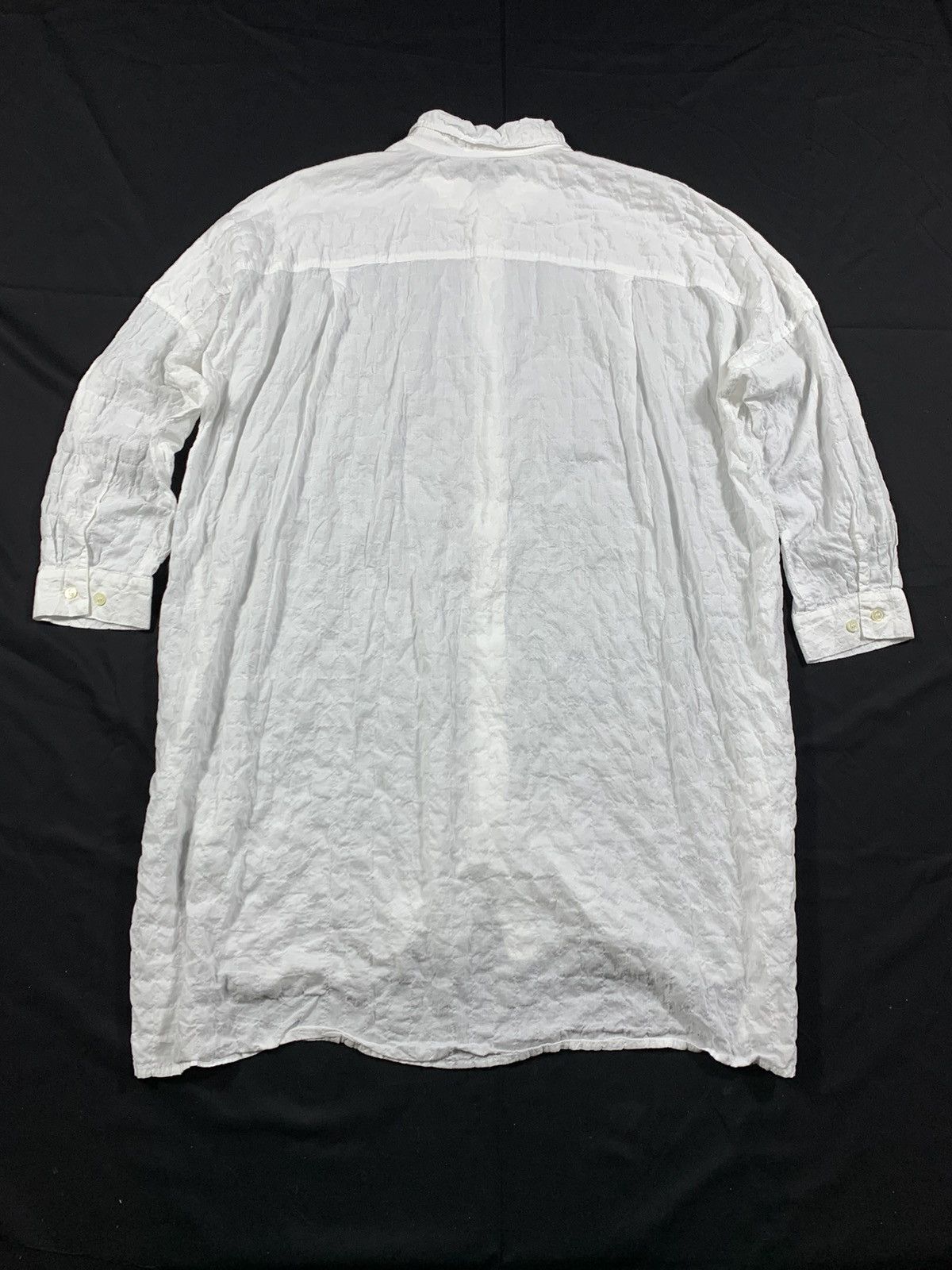 Issey Miyake × Japanese Brand × Tsumori Chisato Issey Miyake Plantation White Pleated Oversize Style Size US M / EU 48-50 / 2 - 3 Thumbnail
