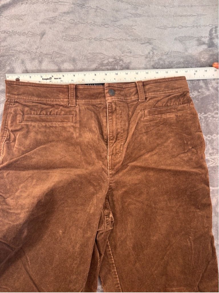 Talbots Women's Talbots Brown Corduroy Pants Size 10 Size 32" / US 10 / IT 46 - 2 Thumbnail