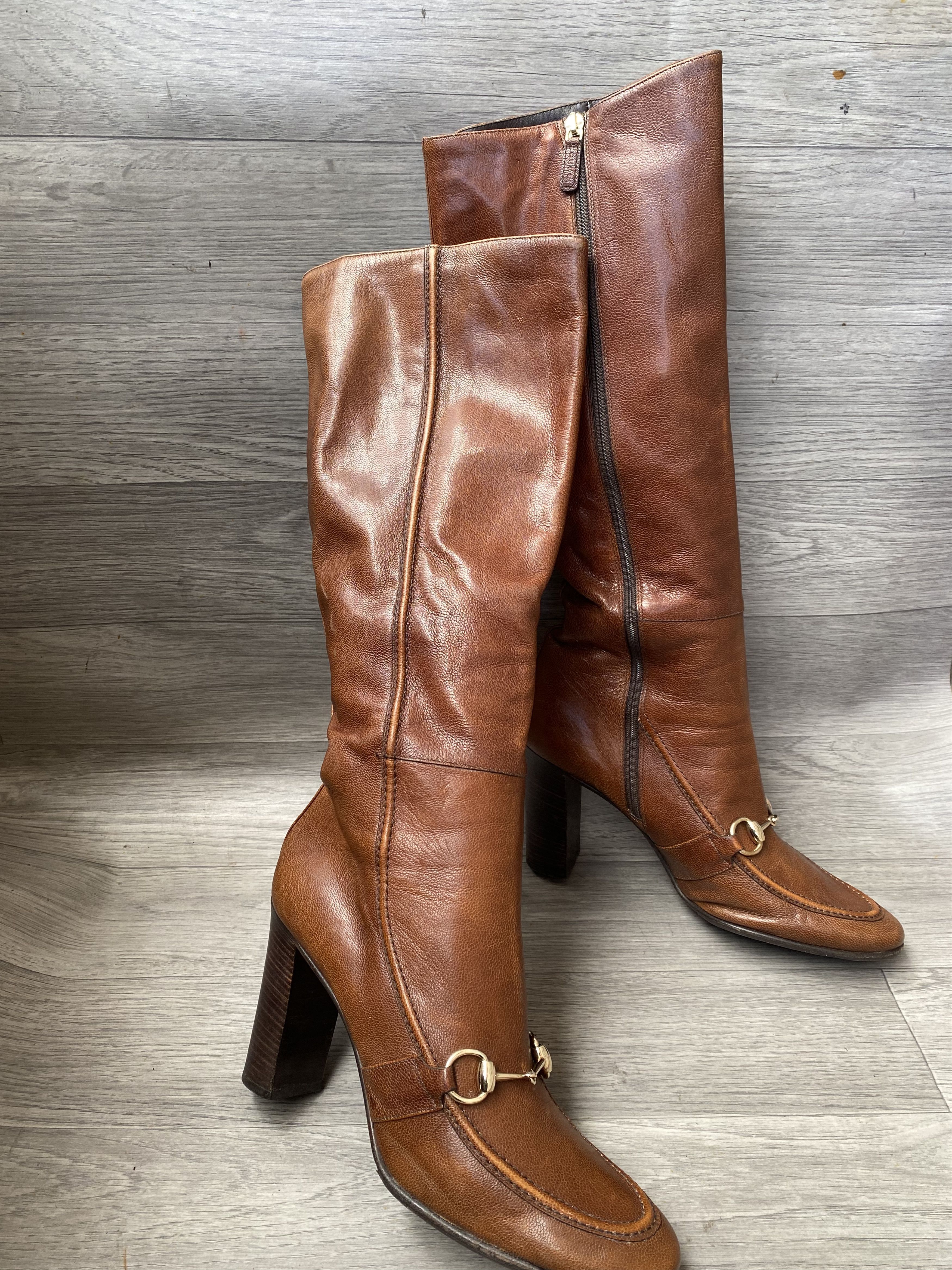 Gucci Gucci horsebit leather brown grain boots sz 39.5 Size US 9.5 / IT 39.5 - 5 Thumbnail