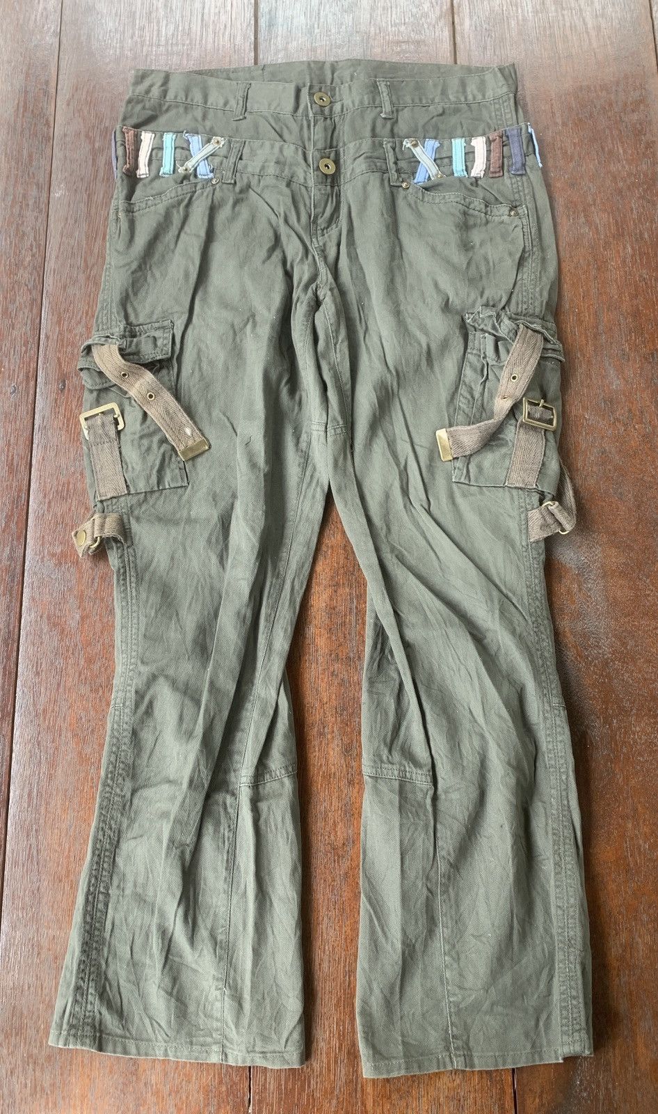 Japanese Brand Bondage zerosai 2002 Japan double waist cargo Size US 34 / EU 50 - 2 Thumbnail