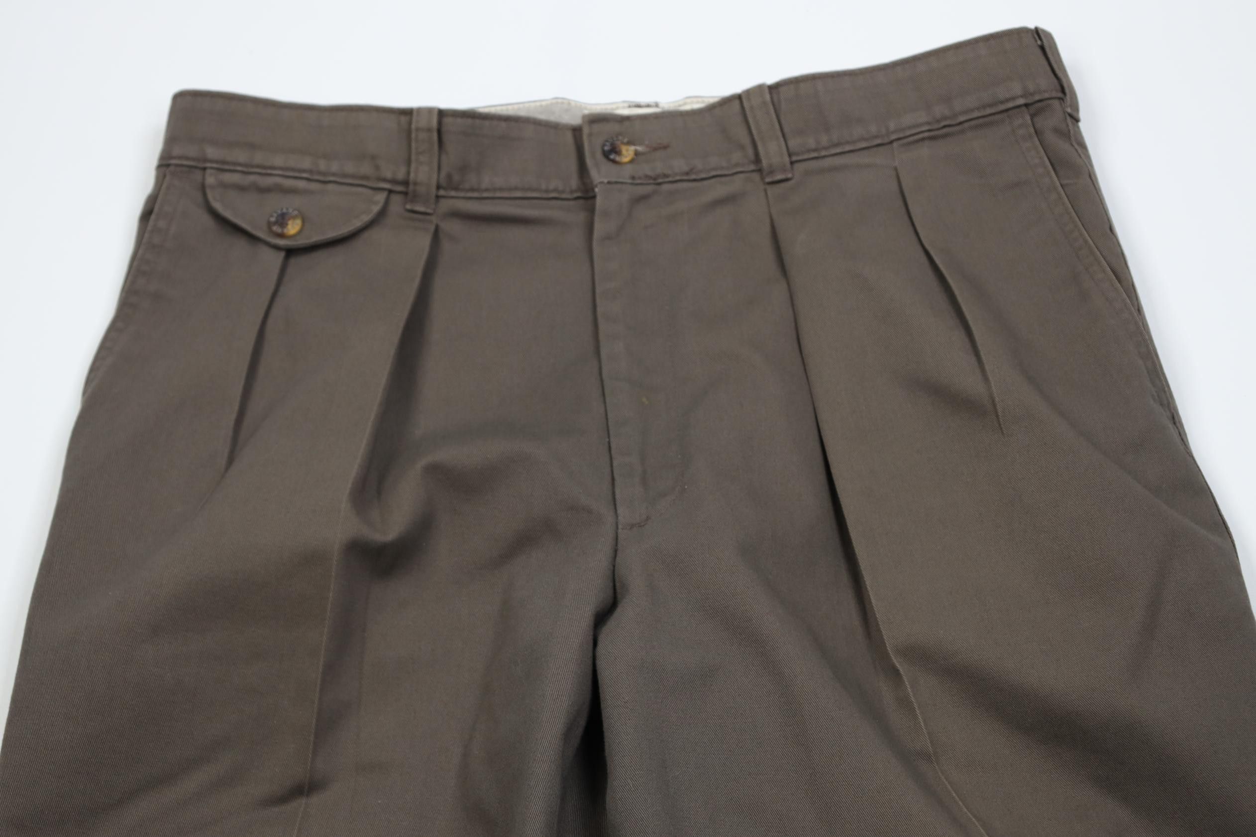 Vintage Vintage 90s Streetwear Pleated Cuffed Chino Pants Trousers Size US 34 / EU 50 - 2 Thumbnail