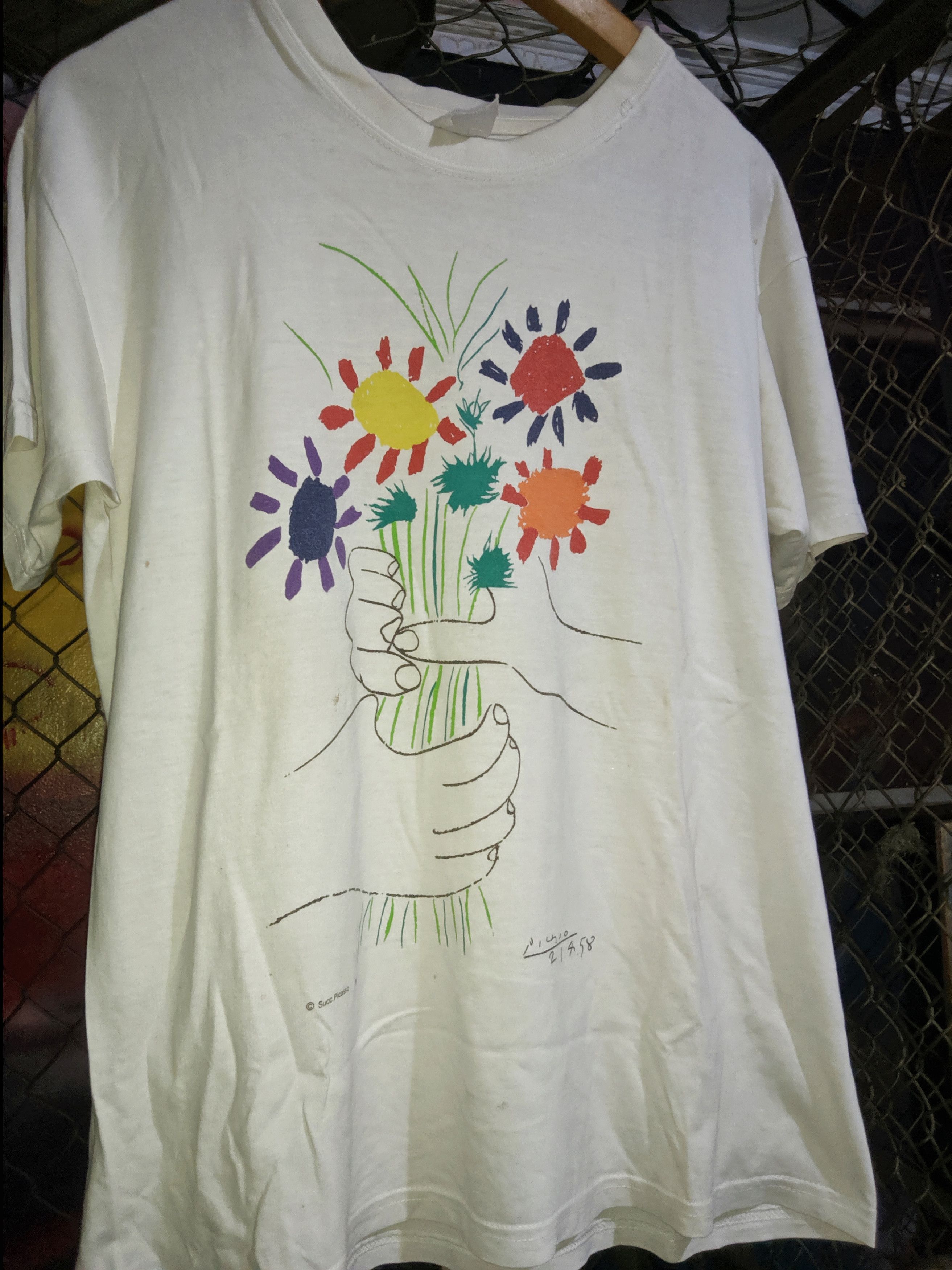 Fuck Art, Make Tees 🌹 Vtg Pablo Picasso M ,Van Gogh Andy Warhol Keith haring Size US M / EU 48-50 / 2 - 2 Thumbnail
