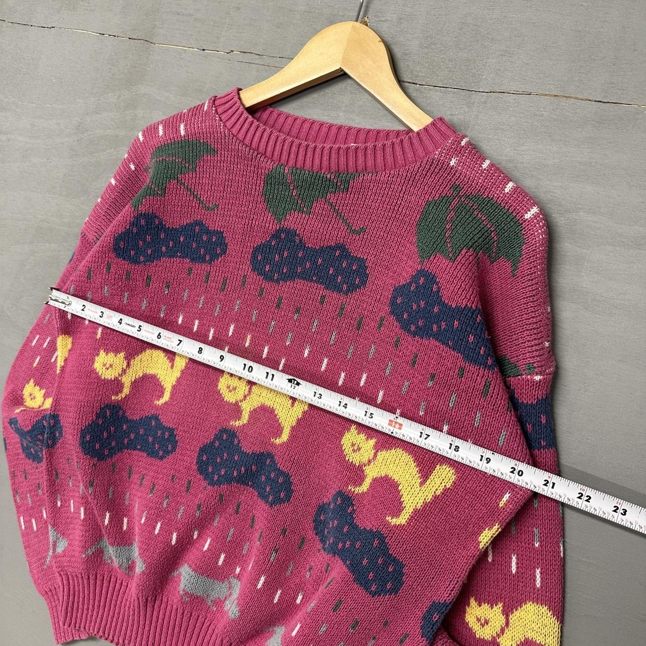 Woolrich Woolen Mills Vintage Woolrich Women’s Retro Pink Cat Sweater Small Size S / US 4 / IT 40 - 5 Thumbnail