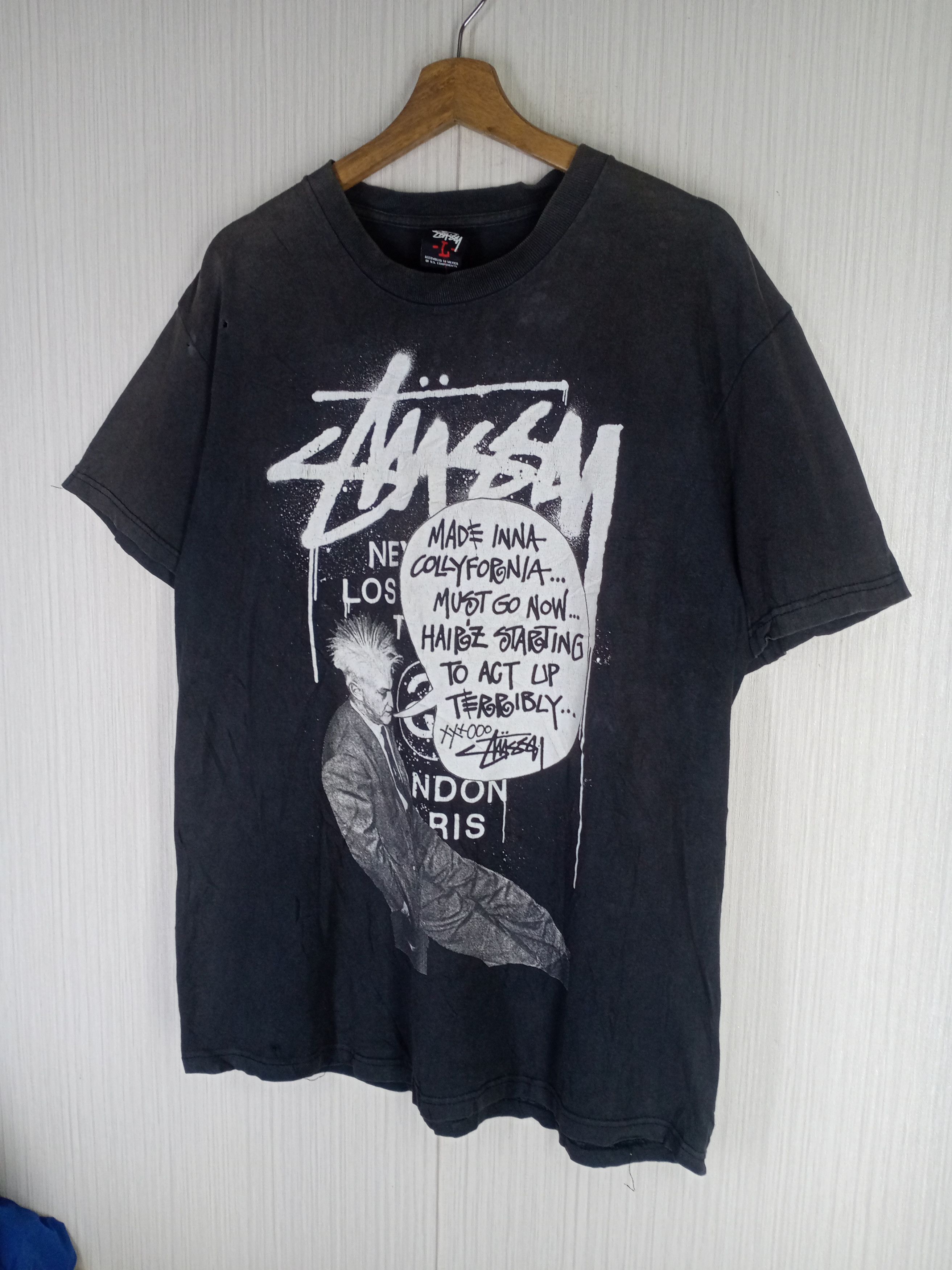 Stussy Rare Vintage Stussy Distressed Tshirt Size US L / EU 52-54 / 3 - 3 Thumbnail