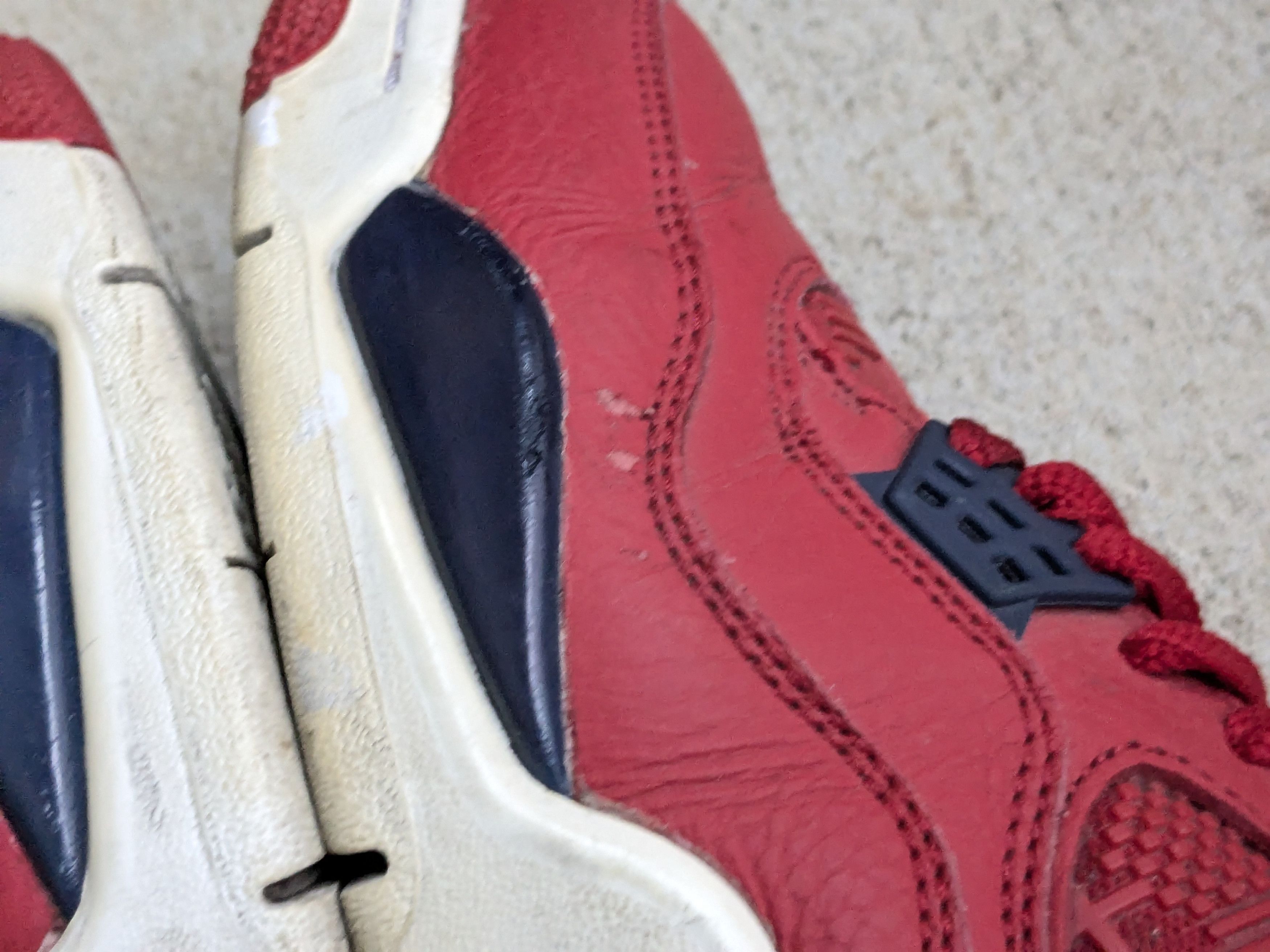 Jordan Brand Nike Air Jordan IV 4 Retro FIBA Size 6 Red 408452-617 Size US 11 / EU 44 - 12 Thumbnail