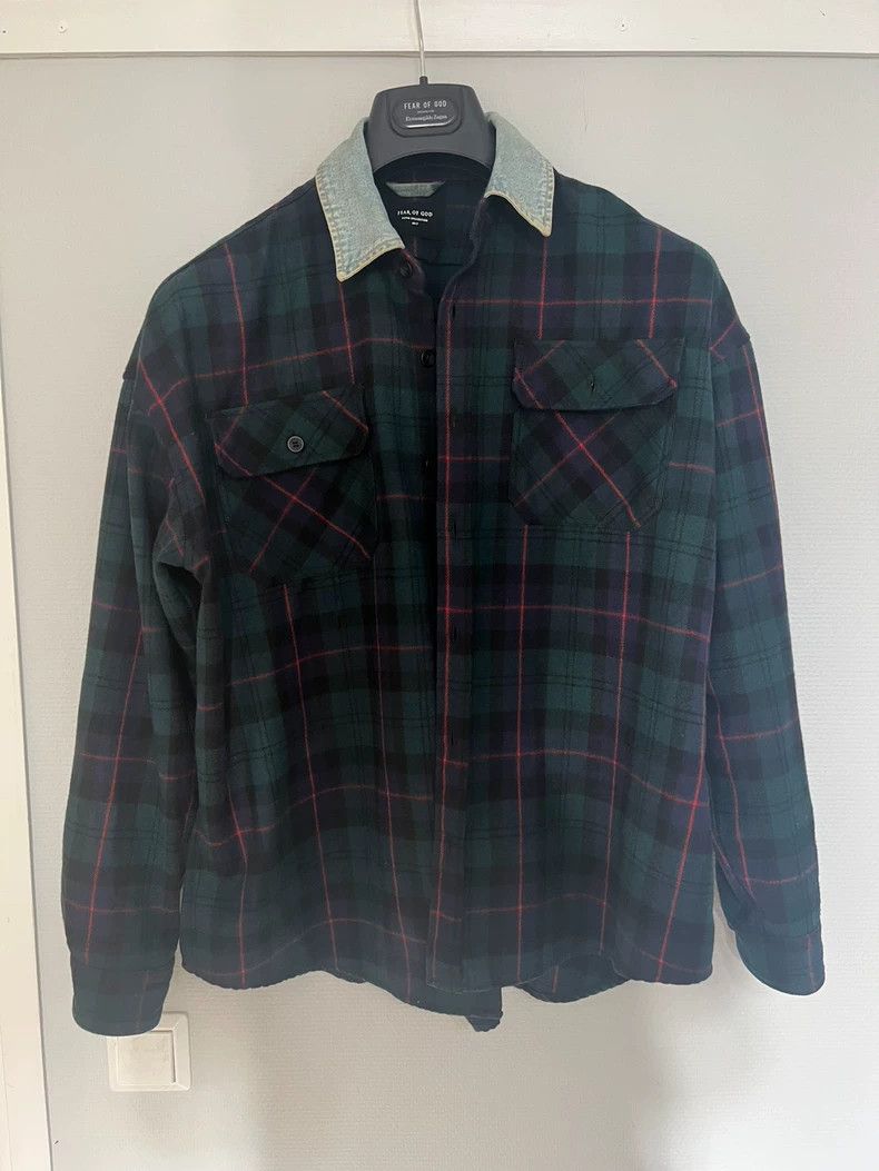 Fear of God Fear of God Green Plaid Flannel Shirt - dmc Size US S / EU 44-46 / 1 - 1 Thumbnail