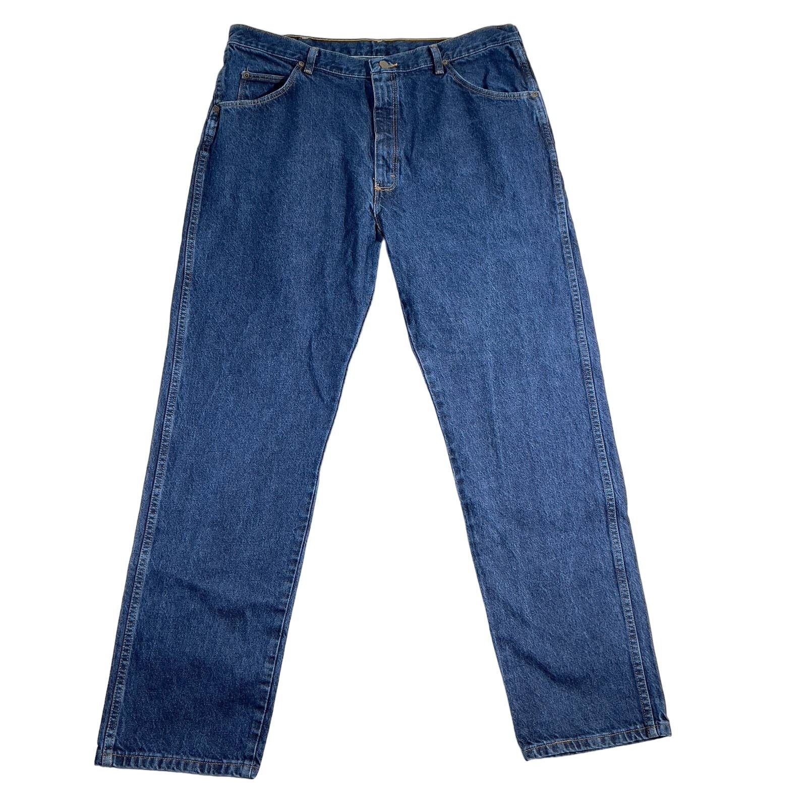 Wrangler Wrangler Jeans Mens W40 x L32 Dark Wash Blue Style # 96501MR Size US 40 / EU 56 - 1 Thumbnail