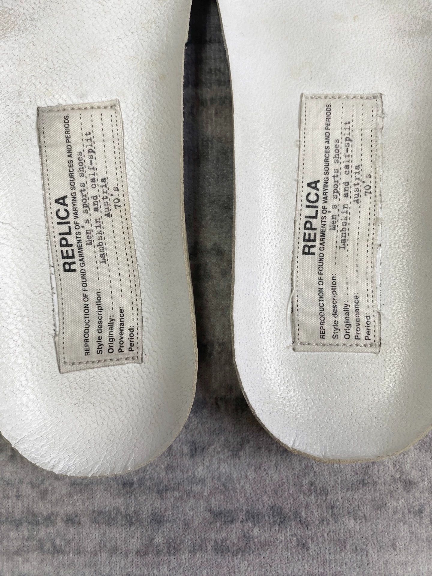 Maison Margiela MAISON MARGIELA German Trainer Cream/Gray EU 36.5 Size US 6 / IT 36 - 8 Thumbnail