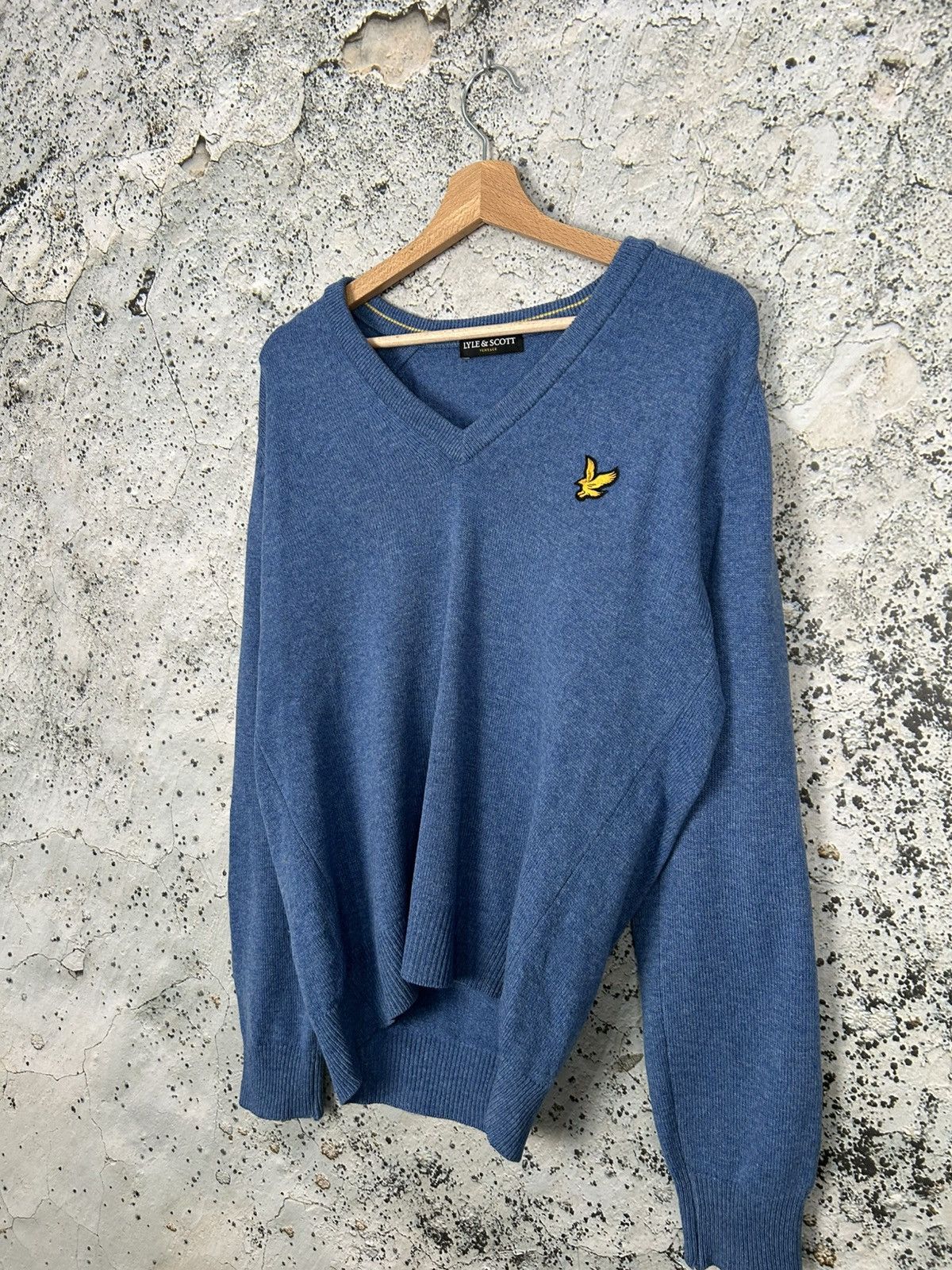 Lyle & Scott Lyle & Scott Blue Knit Sweater Avant Garde Vintage Size US M / EU 48-50 / 2 - 2 Thumbnail