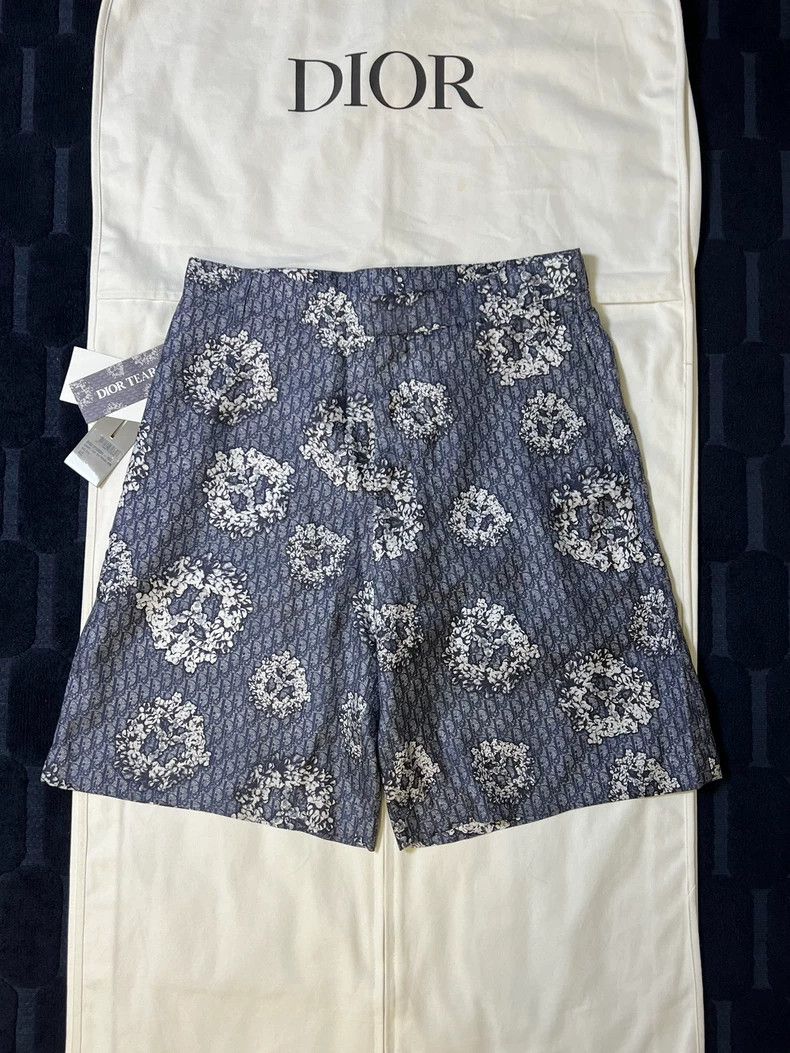 Dior Dior Tears co-branded full-print old flower logo silk short Size US 30 / EU 46 - 1 Thumbnail