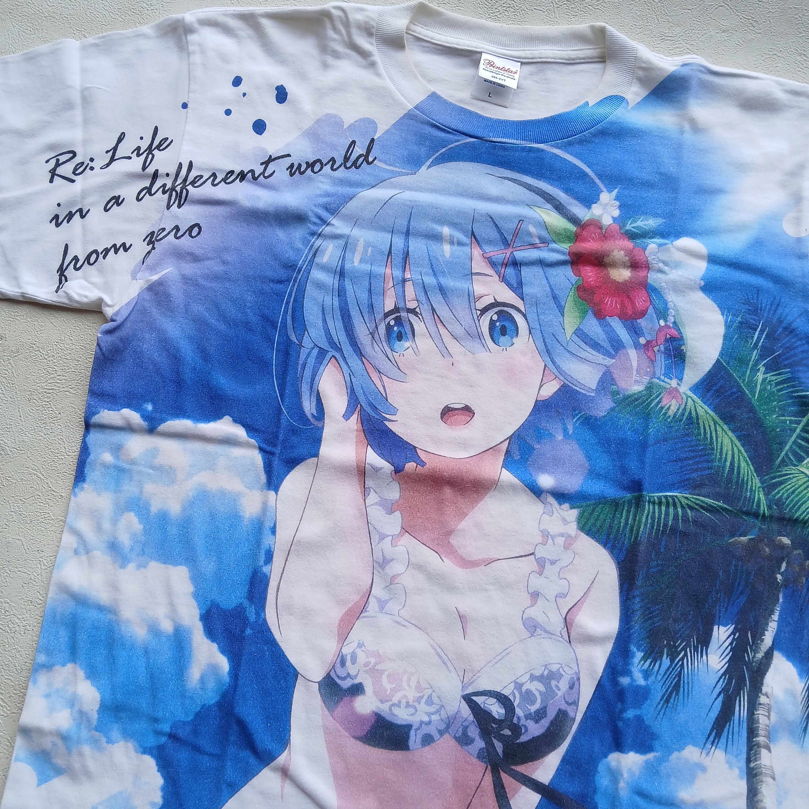 Anime × Cartoon Network × Vintage 🔥RARE🔥 RE ZERO REM AOP TEES Size US L / EU 52-54 / 3 - 2 Thumbnail