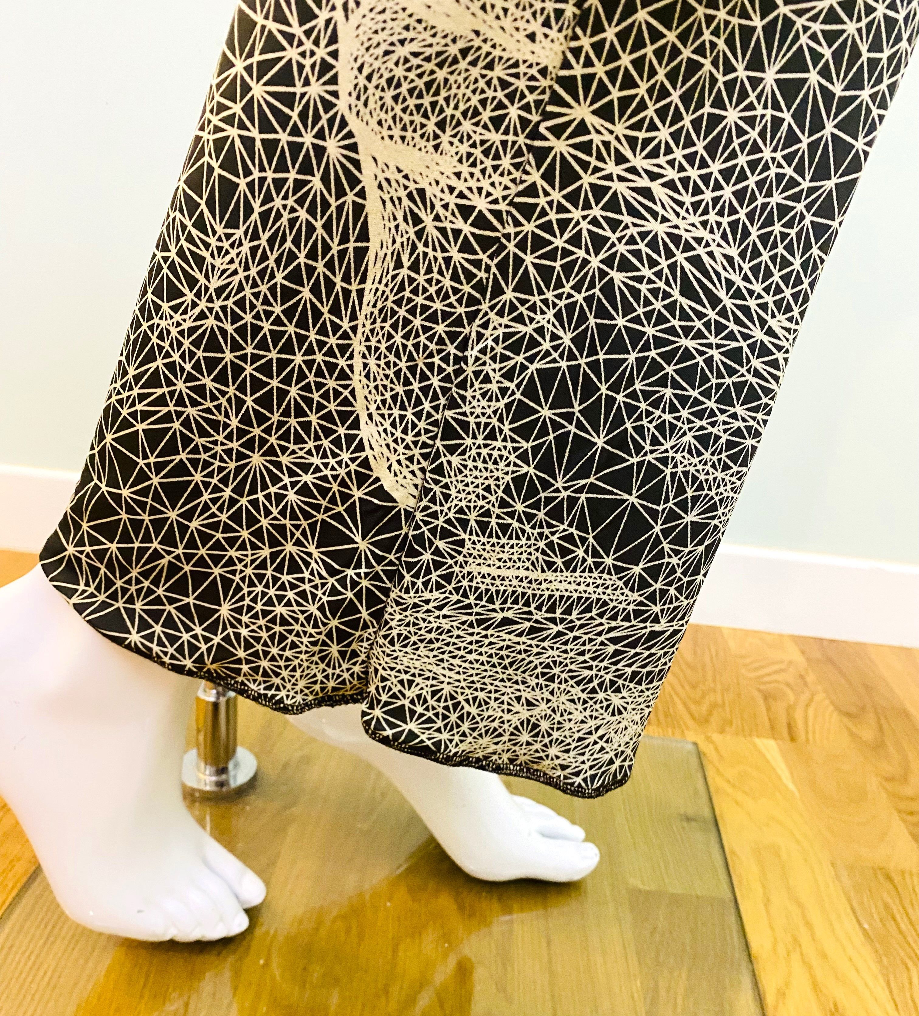 Jean Paul Gaultier Jean Paul Gaultier Geometric Face Optical Illusion Pants Size 25" / US 0 / IT 36 - 10 Thumbnail