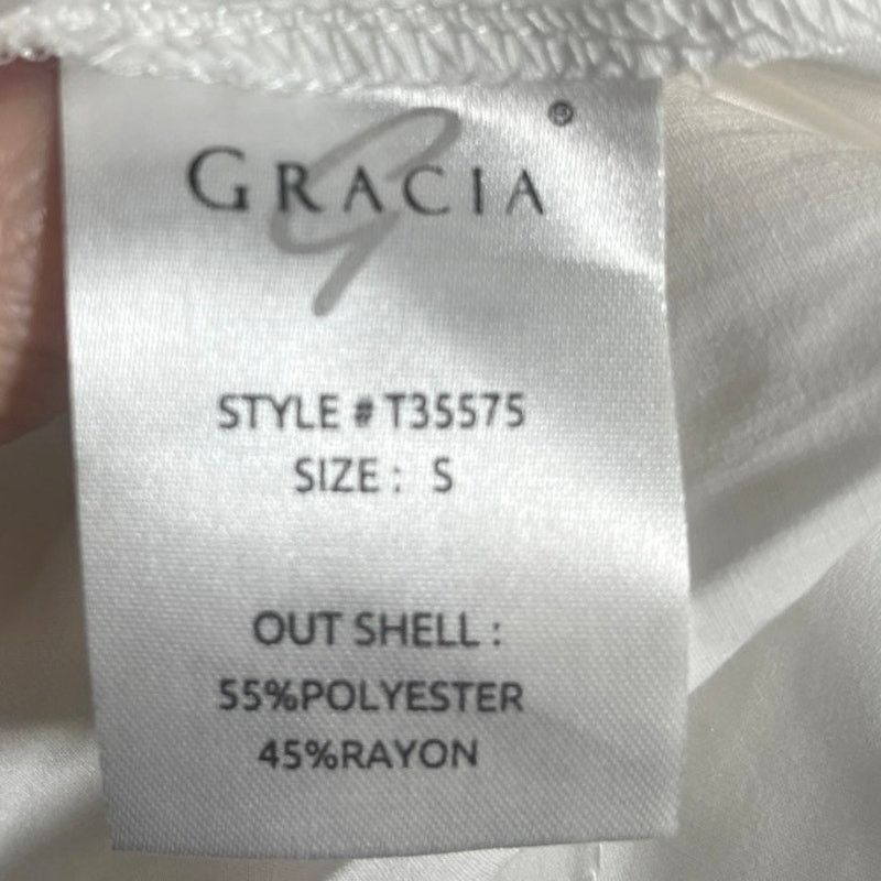 Other Gracia White Sleeveless Ruffle Blouse NWT Size Small Size S / US 4 / IT 40 - 5 Thumbnail
