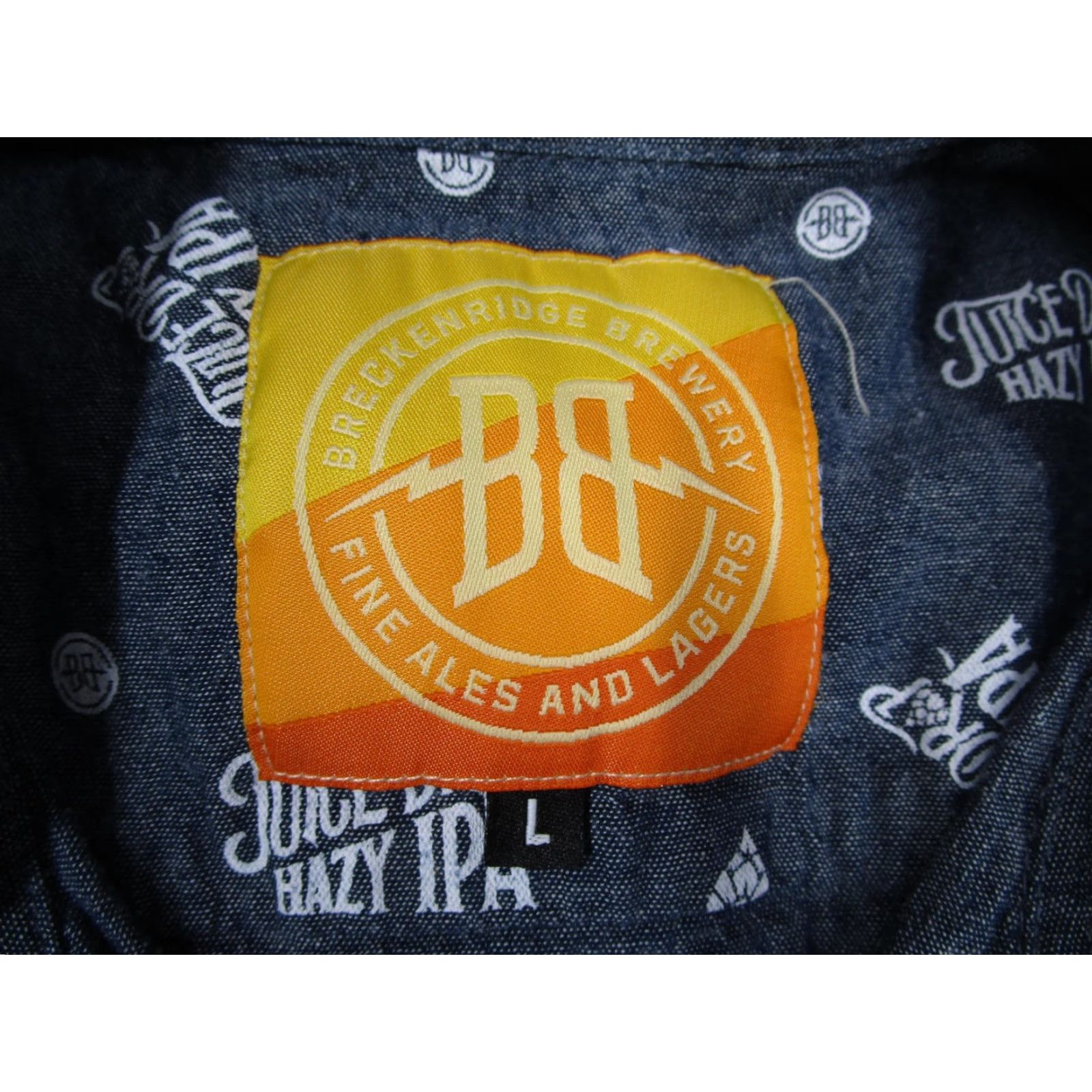Vintage Breckenridge Brewery Shirt Mens Large Blue Juice Drop Hazy IPA Beer Button Up Size US L / EU 52-54 / 3 - 3 Thumbnail