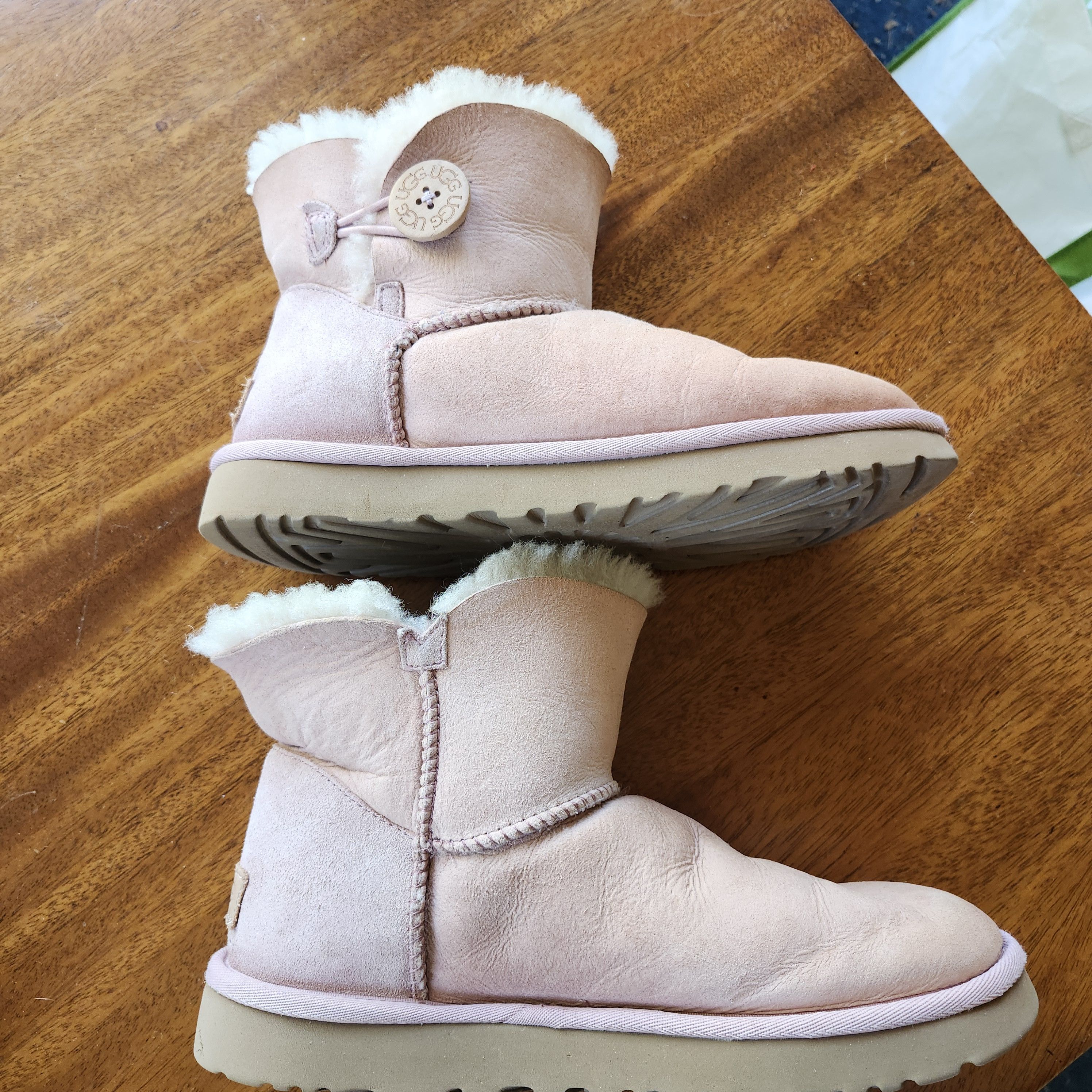 Ugg UGG Women's Classic Short II Boots Pink Suede Sheepskin US 8 Size US 8 / IT 38 - 8 Thumbnail