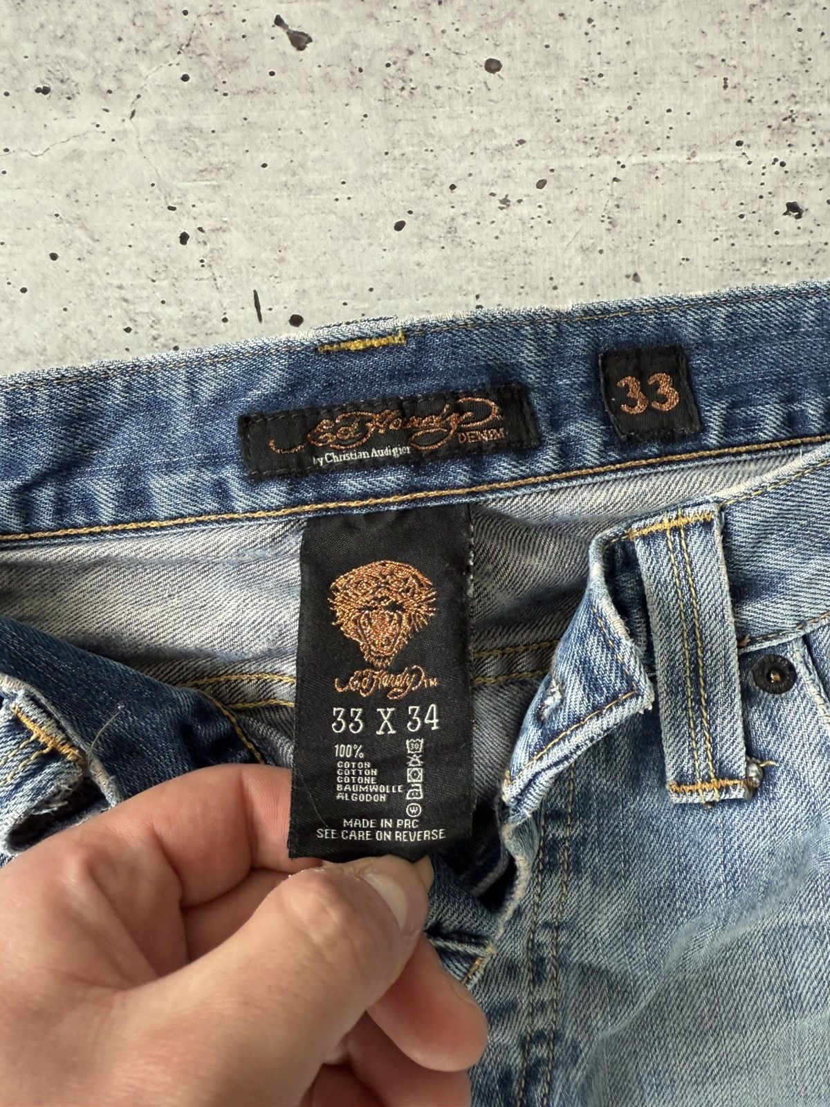 Ed Hardy Vintage Y2K Ed Hardy x Christian Audigier Boys Denim Pants Size US 33 - 11 Thumbnail