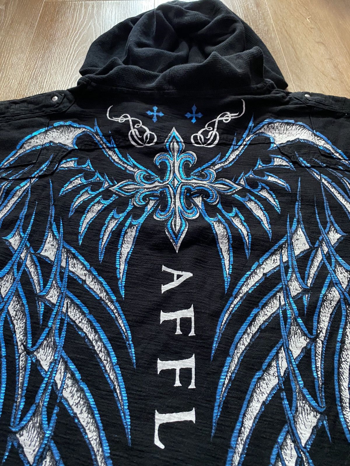 Affliction Affliction Live Fast T Shirt Long Sleeve Logo Spell Out Size US XL / EU 56 / 4 - 4 Thumbnail