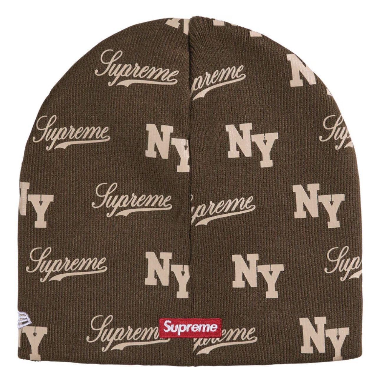 Supreme Supreme new era monogram beanie brown NEW PRESALE Size ONE SIZE - 2 Thumbnail