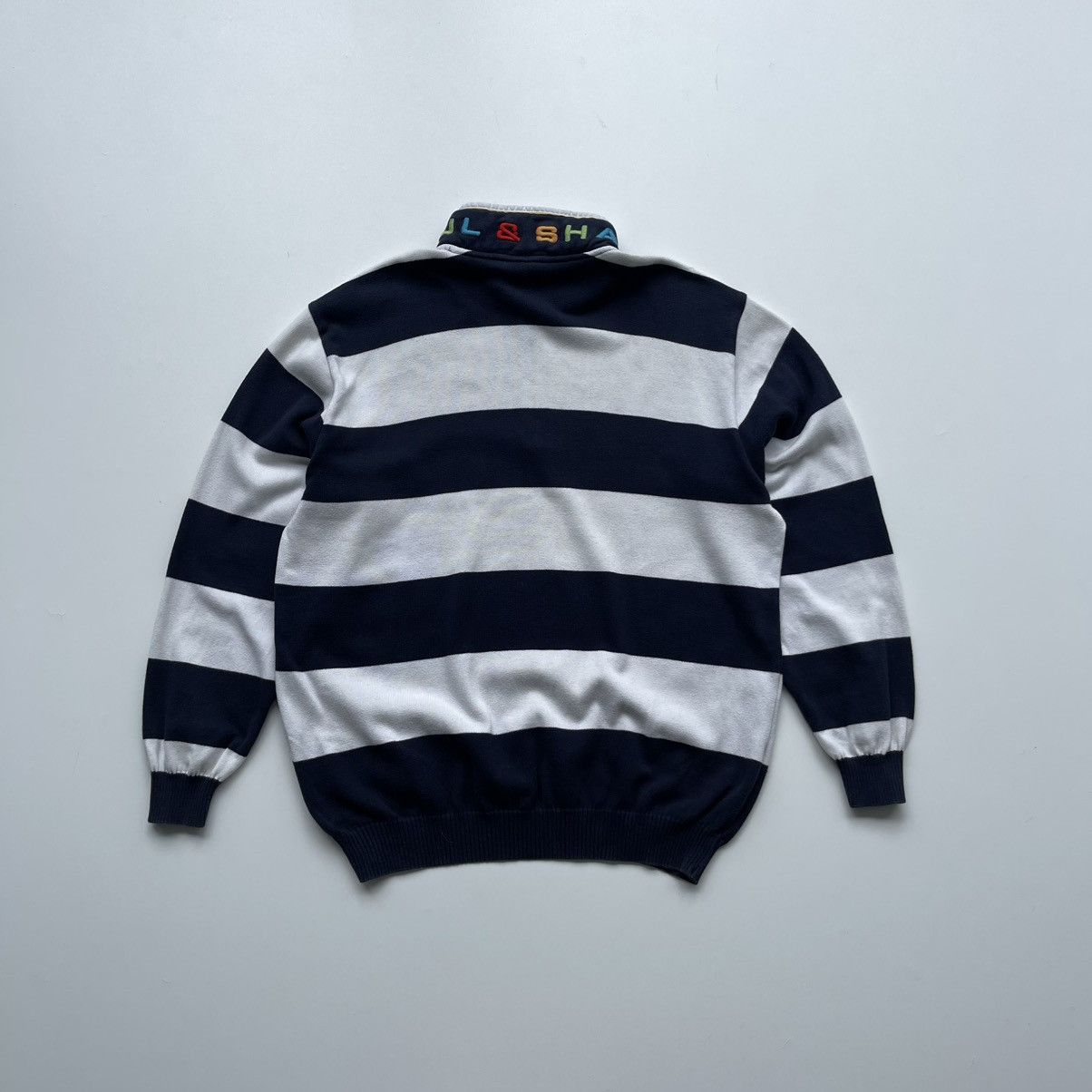 Paul & Shark × Vintage Paul & Shark Yachting Watershed Blue Denim Half Zip Sweater Size US XXL / EU 58 / 5 - 3 Thumbnail