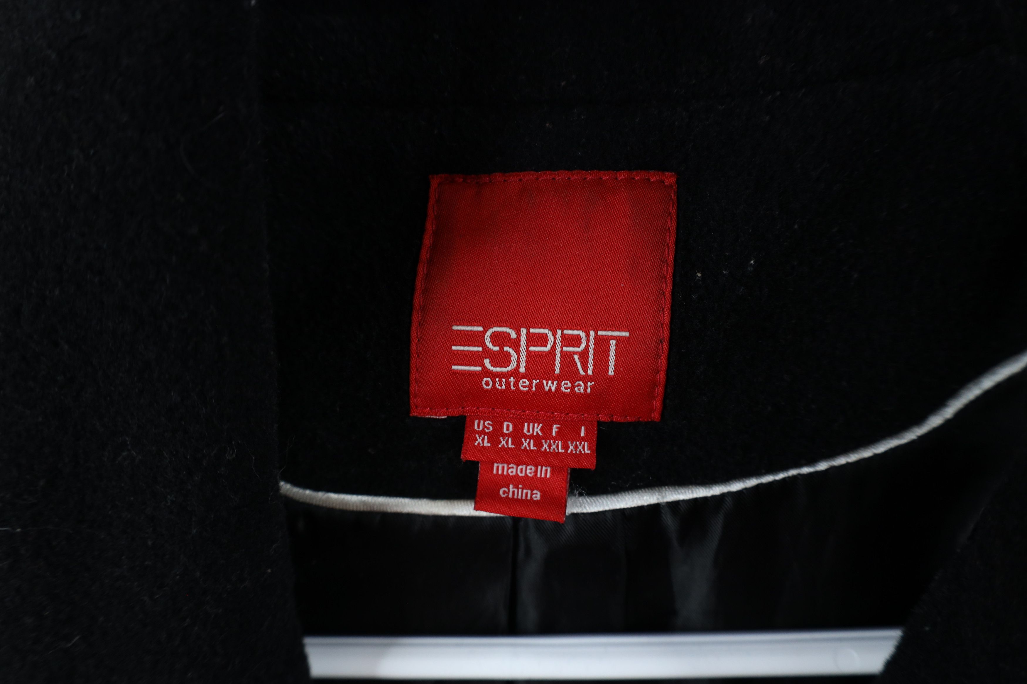 Esprit × Vintage Vintage 90s Y2K Esprit Babydoll Wool Peacoat Jacket Black Size L / US 10 / IT 46 - 7 Thumbnail