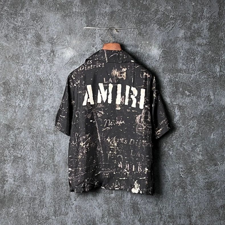 Amiri Amiri Multi-element Print Mulberry Silk Short Sleeve Size US S / EU 44-46 / 1 - 2 Thumbnail